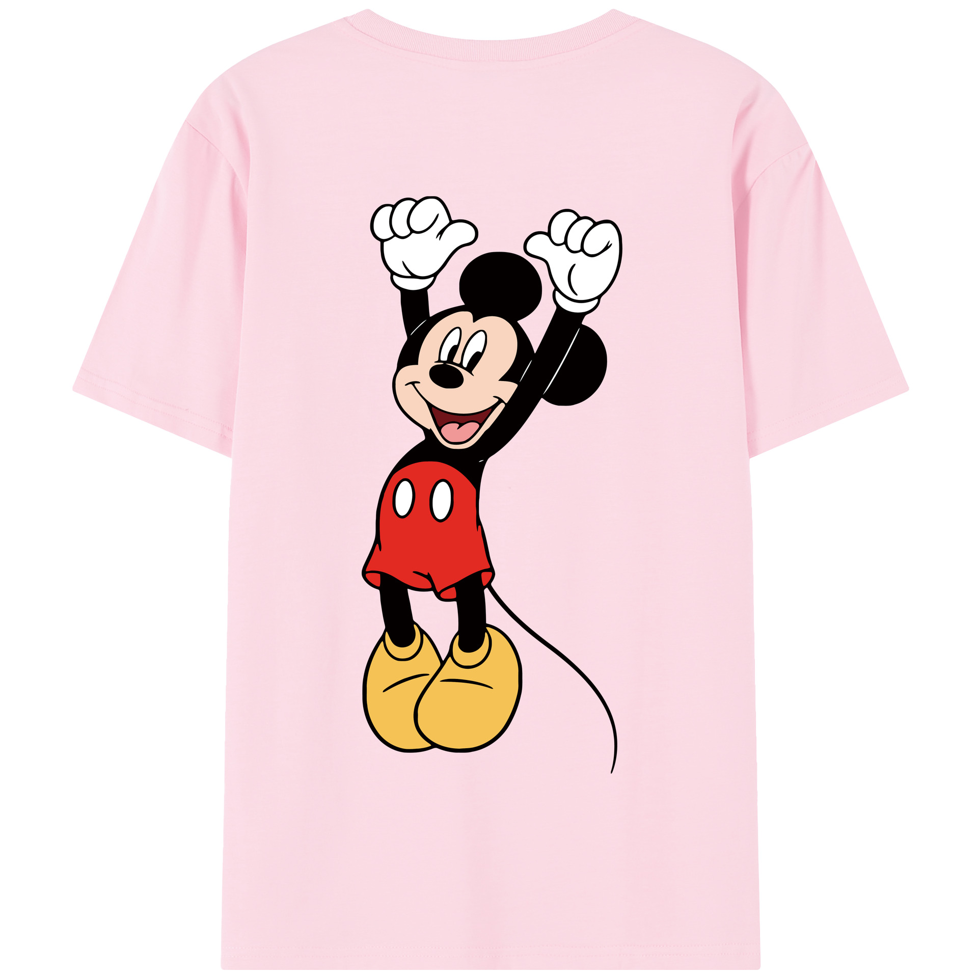 （画像用） ミッキーマウス Mickey Mouse 綿100％半袖Tシャツ（背面プリント）