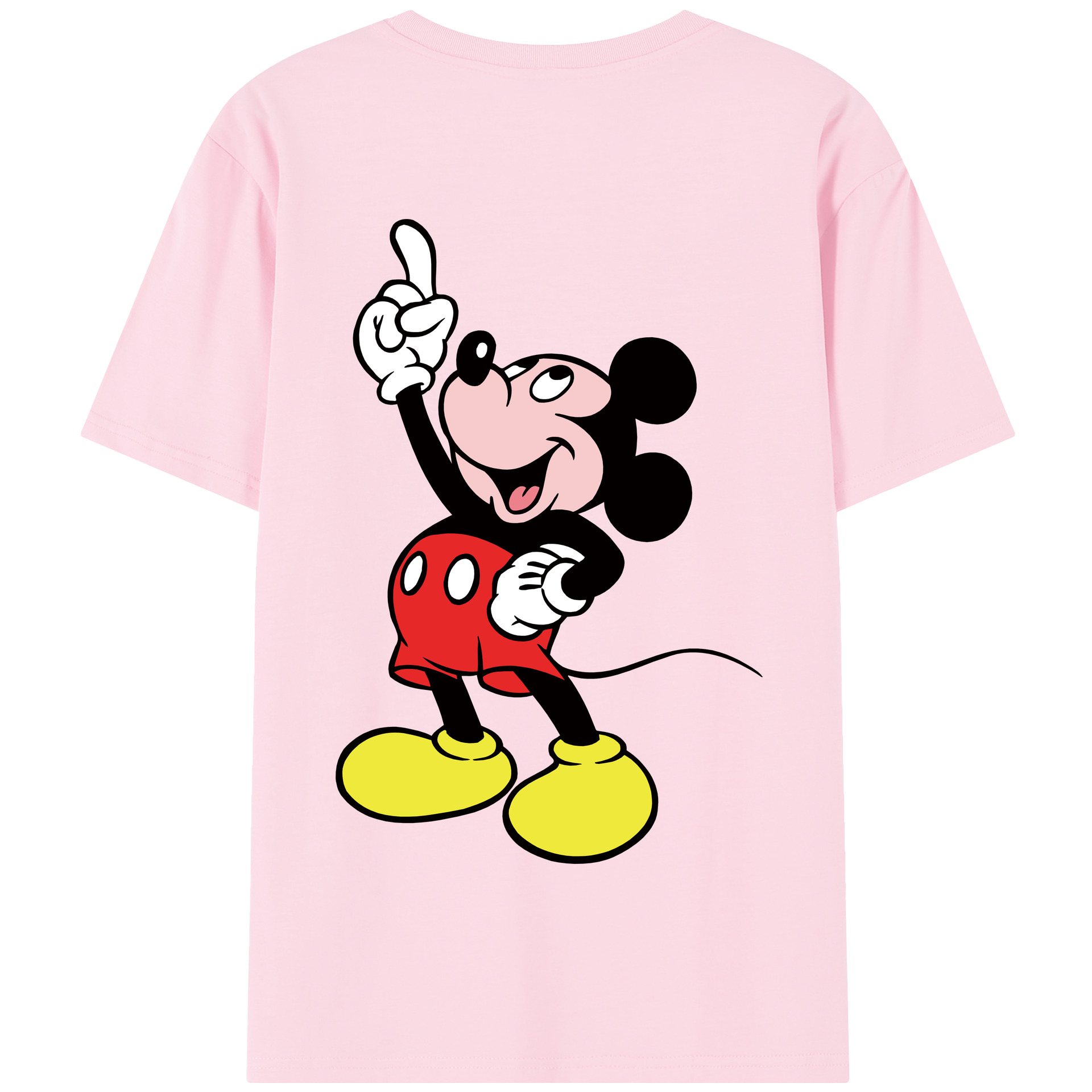 （画像用） ミッキーマウス Mickey Mouse 綿100％半袖Tシャツ（背面プリント）