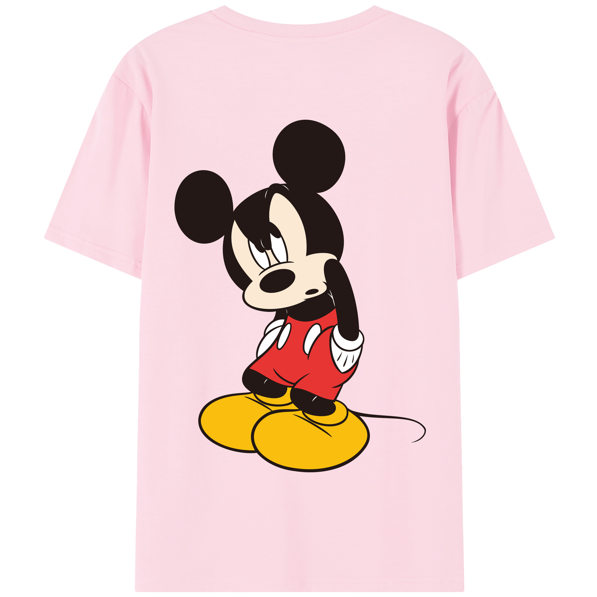 （画像用） ミッキーマウス Mickey Mouse 綿100％半袖Tシャツ（背面プリント）