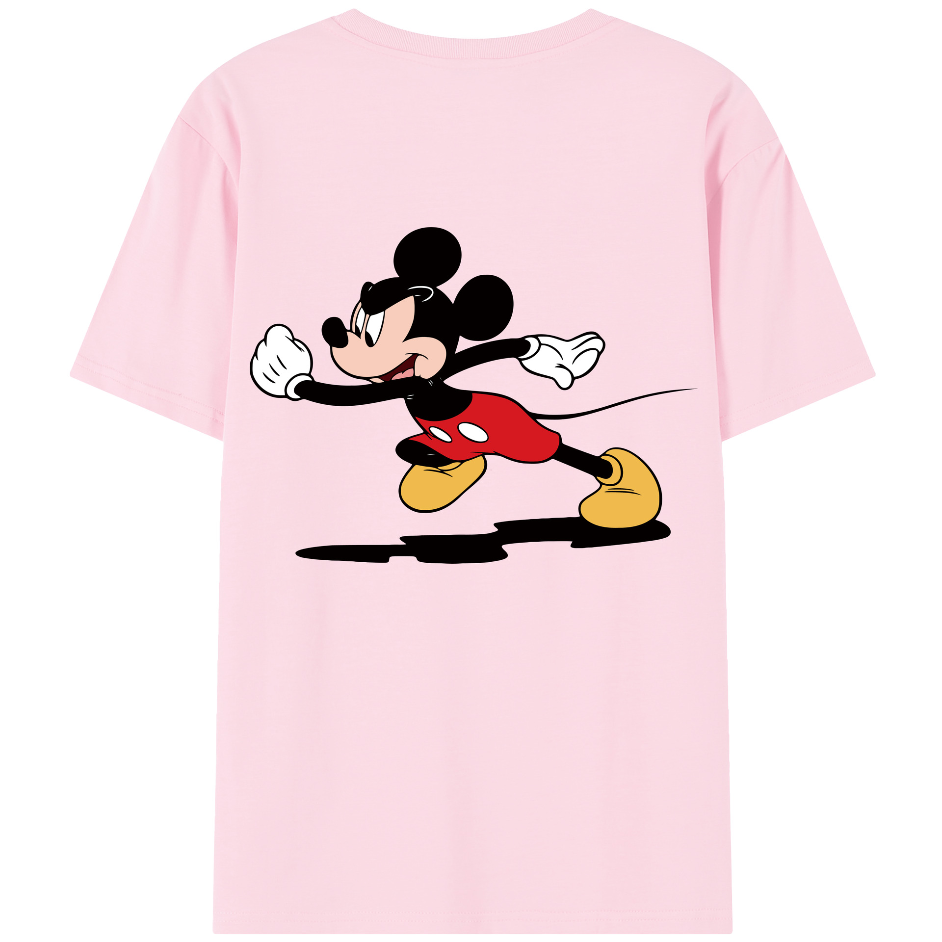 （画像用） ミッキーマウス Mickey Mouse 綿100％半袖Tシャツ（背面プリント）
