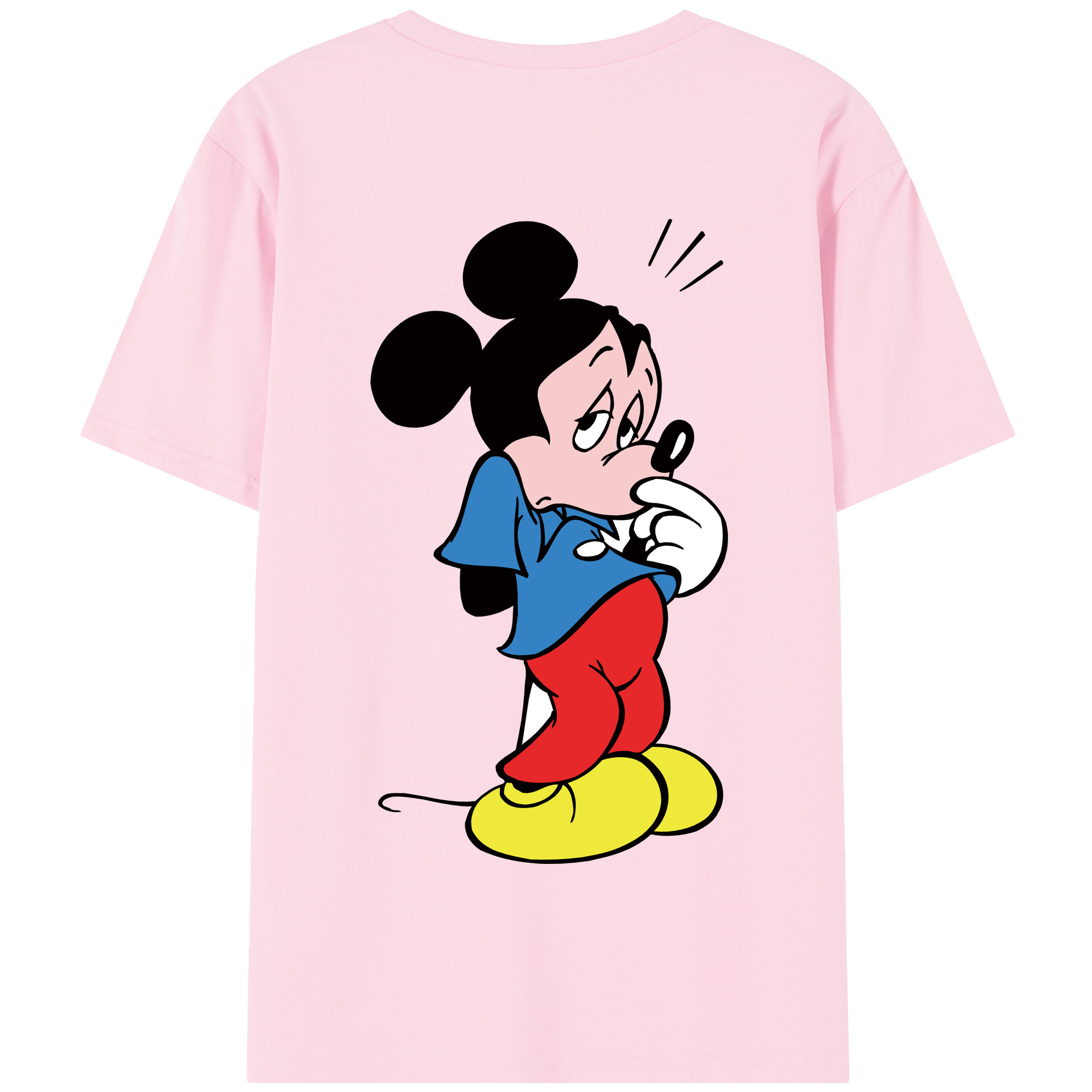 （画像用） ミッキーマウス Mickey Mouse 綿100％半袖Tシャツ（背面プリント）