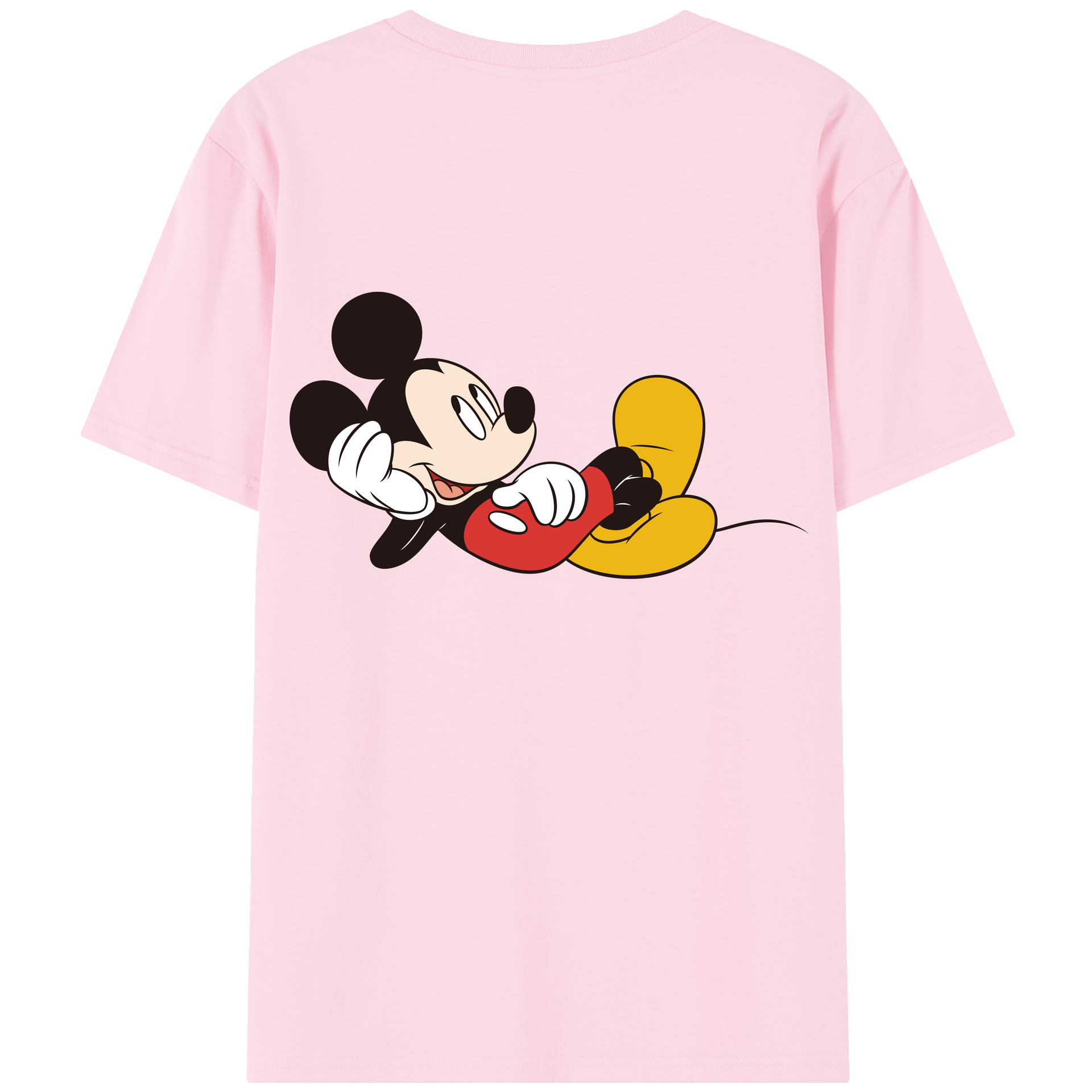 （画像用） ミッキーマウス Mickey Mouse 綿100％半袖Tシャツ（背面プリント）