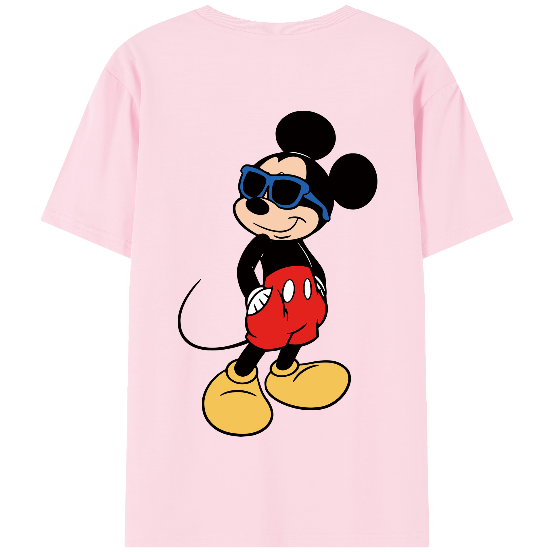 （画像用） ミッキーマウス Mickey Mouse 綿100％半袖Tシャツ（背面プリント）