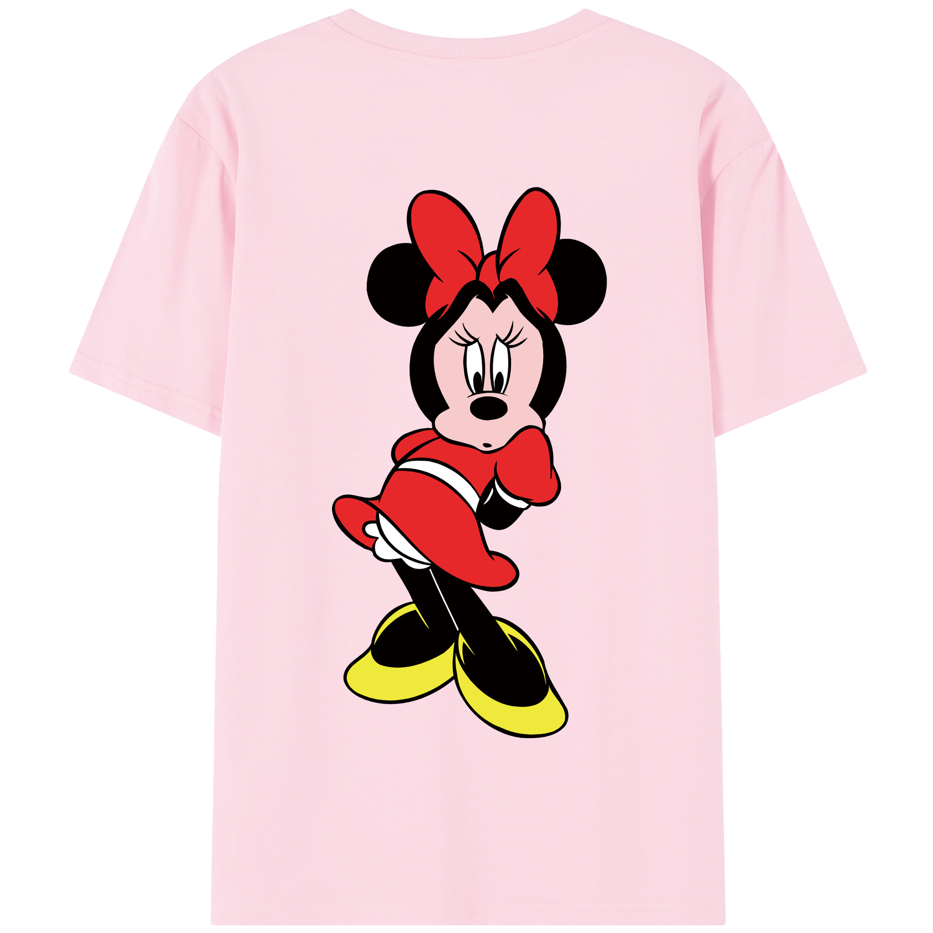 ミッキーマウス Mickey Mouse 綿100％半袖Tシャツ（背面プリント）