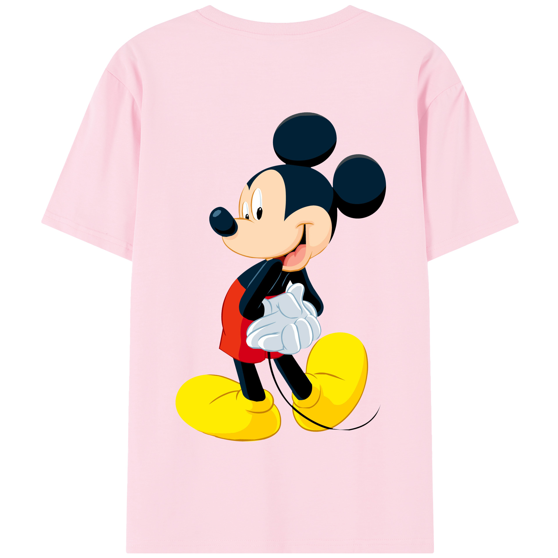（画像用） ミッキーマウス Mickey Mouse 綿100％半袖Tシャツ（背面プリント）