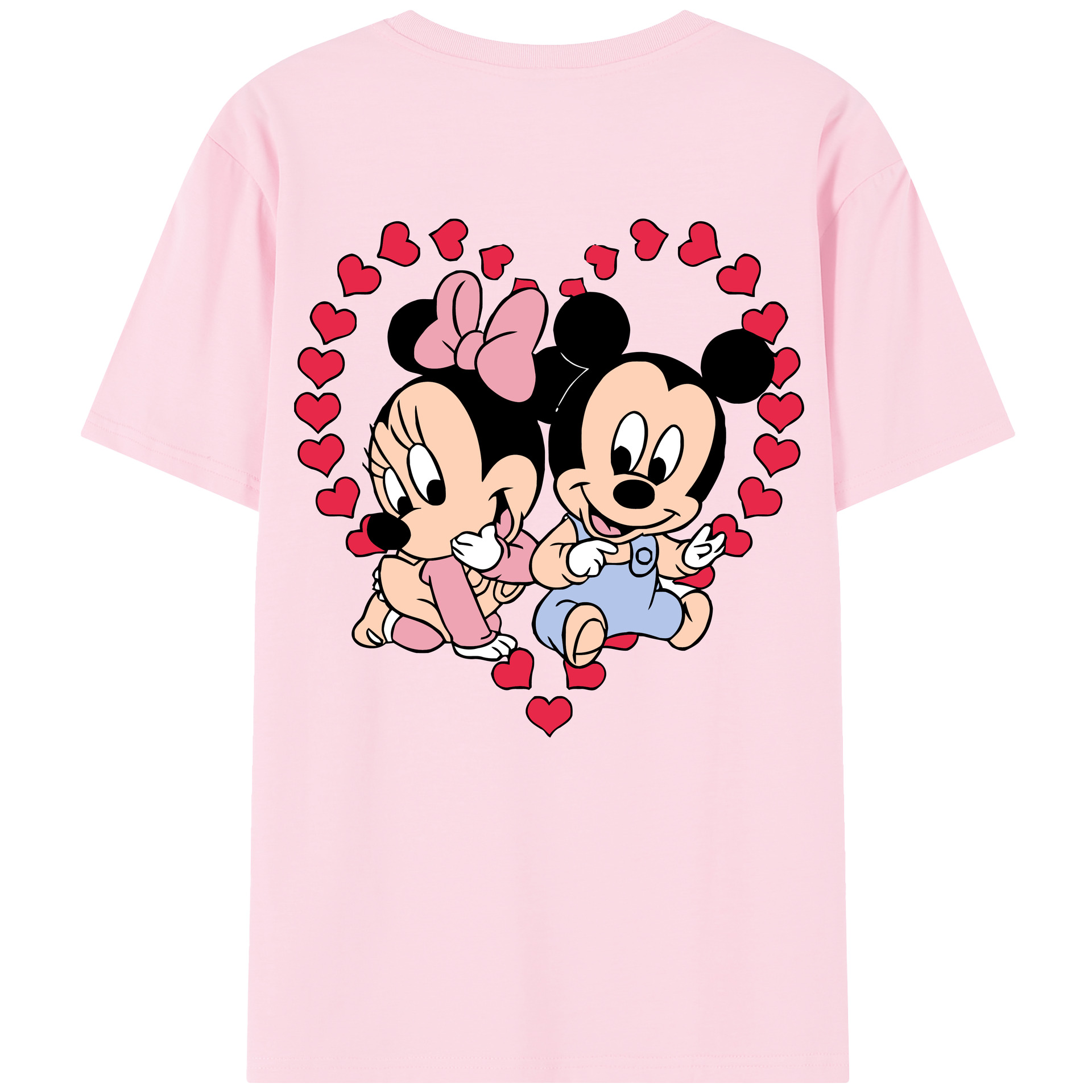 （画像用） ミッキーマウス Mickey Mouse 綿100％半袖Tシャツ（背面プリント）