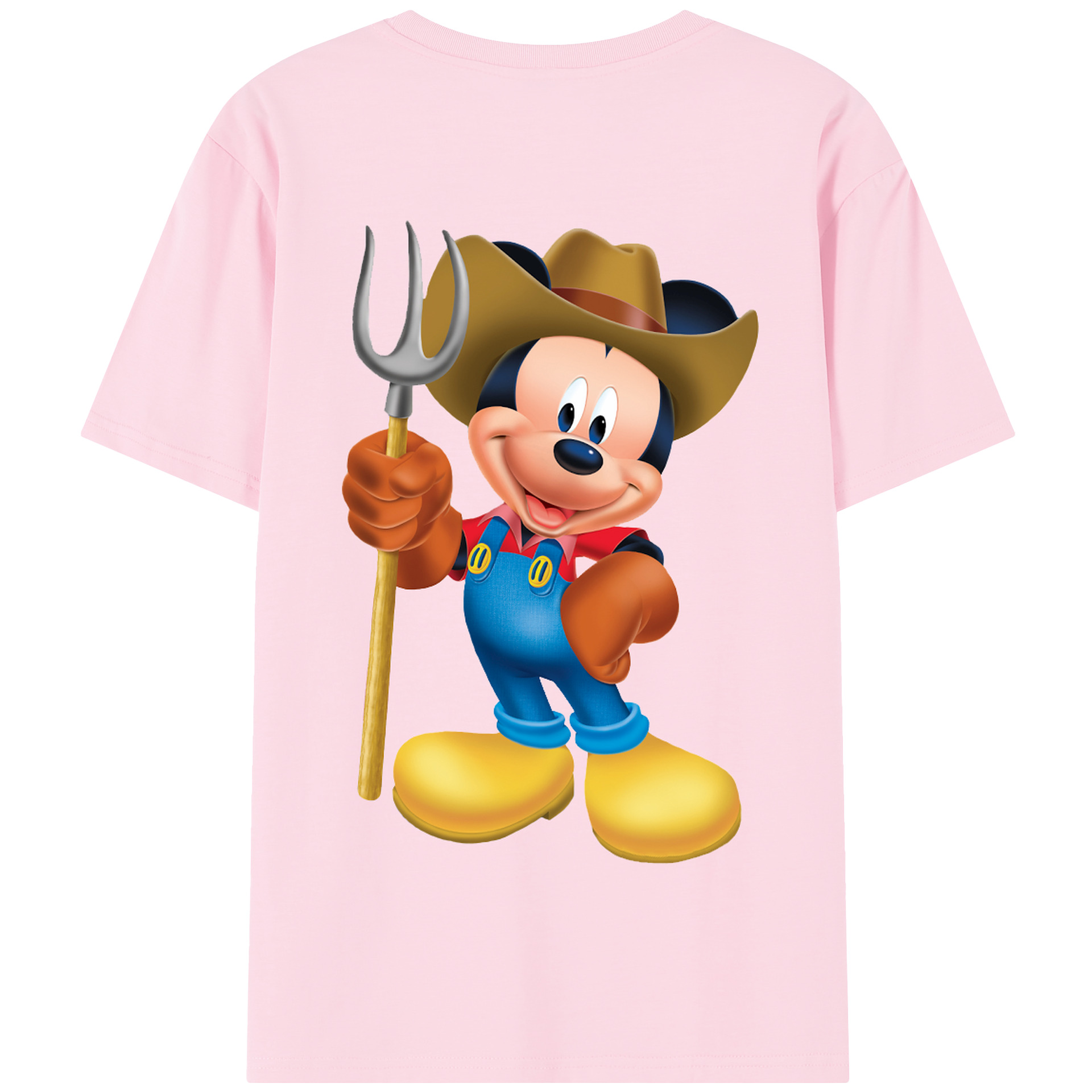 （画像用） ミッキーマウス Mickey Mouse 綿100％半袖Tシャツ（背面プリント）
