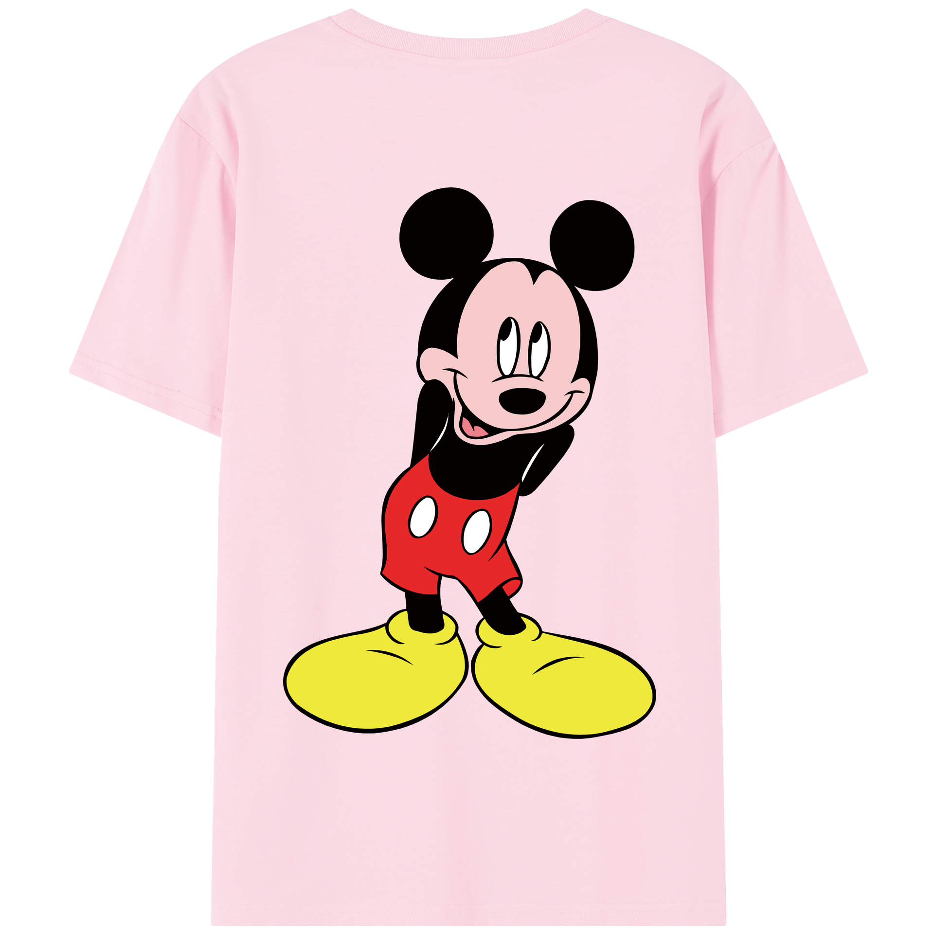 （画像用） ミッキーマウス Mickey Mouse 綿100％半袖Tシャツ（背面プリント）