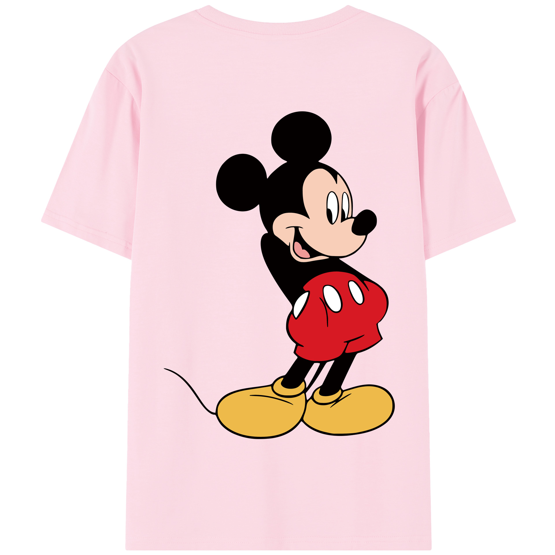 （画像用） ミッキーマウス Mickey Mouse 綿100％半袖Tシャツ（背面プリント）
