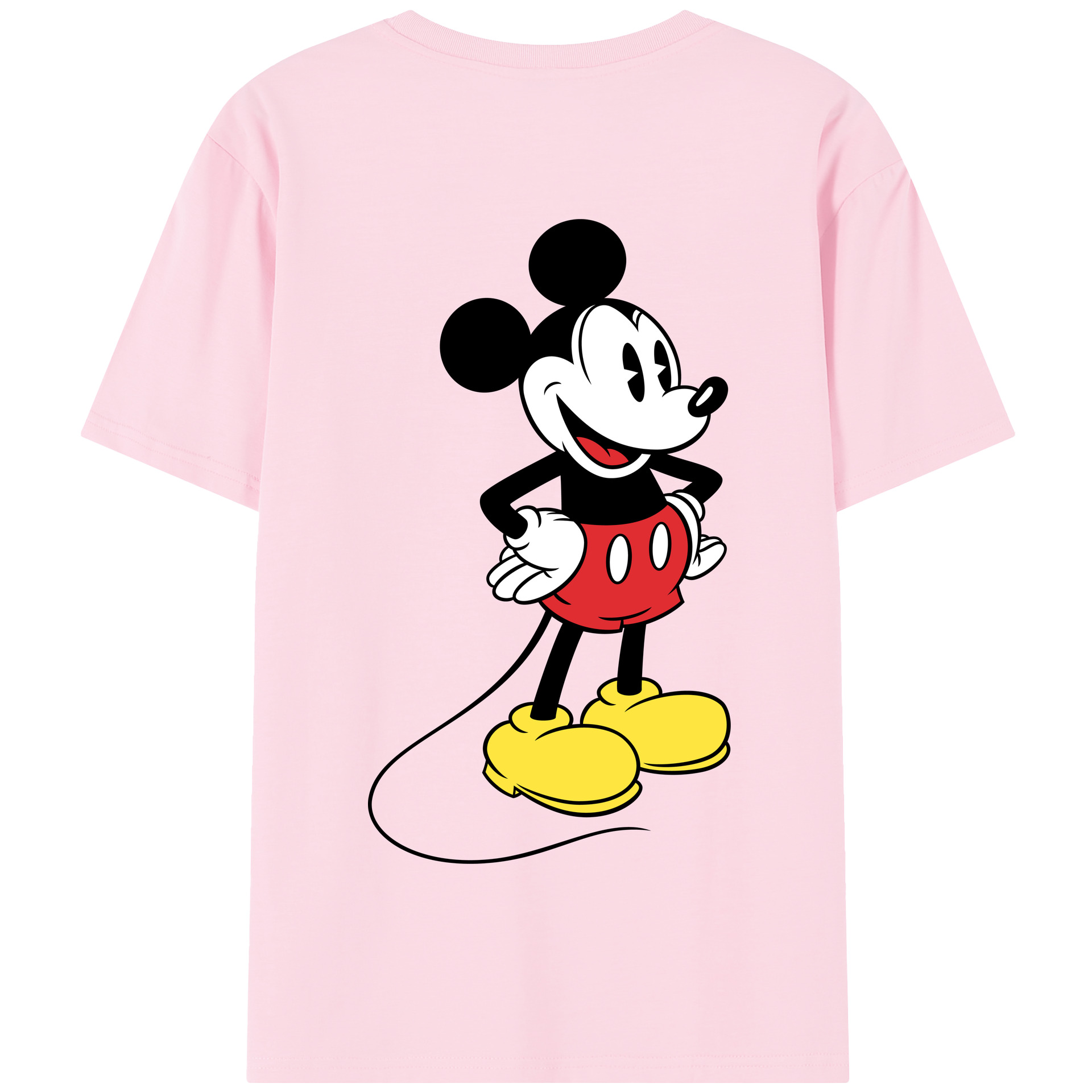 （画像用） ミッキーマウス Mickey Mouse 綿100％半袖Tシャツ（背面プリント）