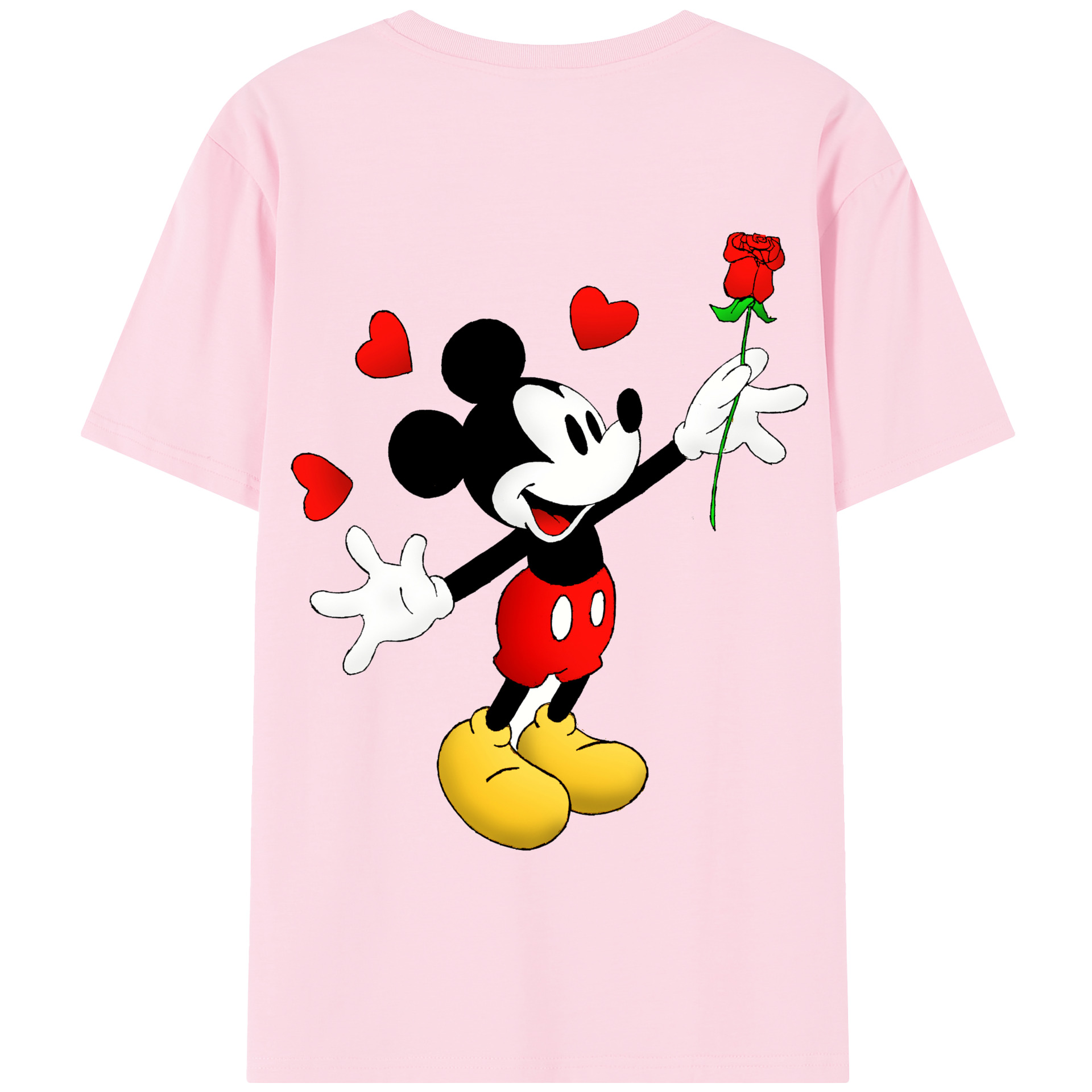 （画像用） ミッキーマウス Mickey Mouse 綿100％半袖Tシャツ（背面プリント）