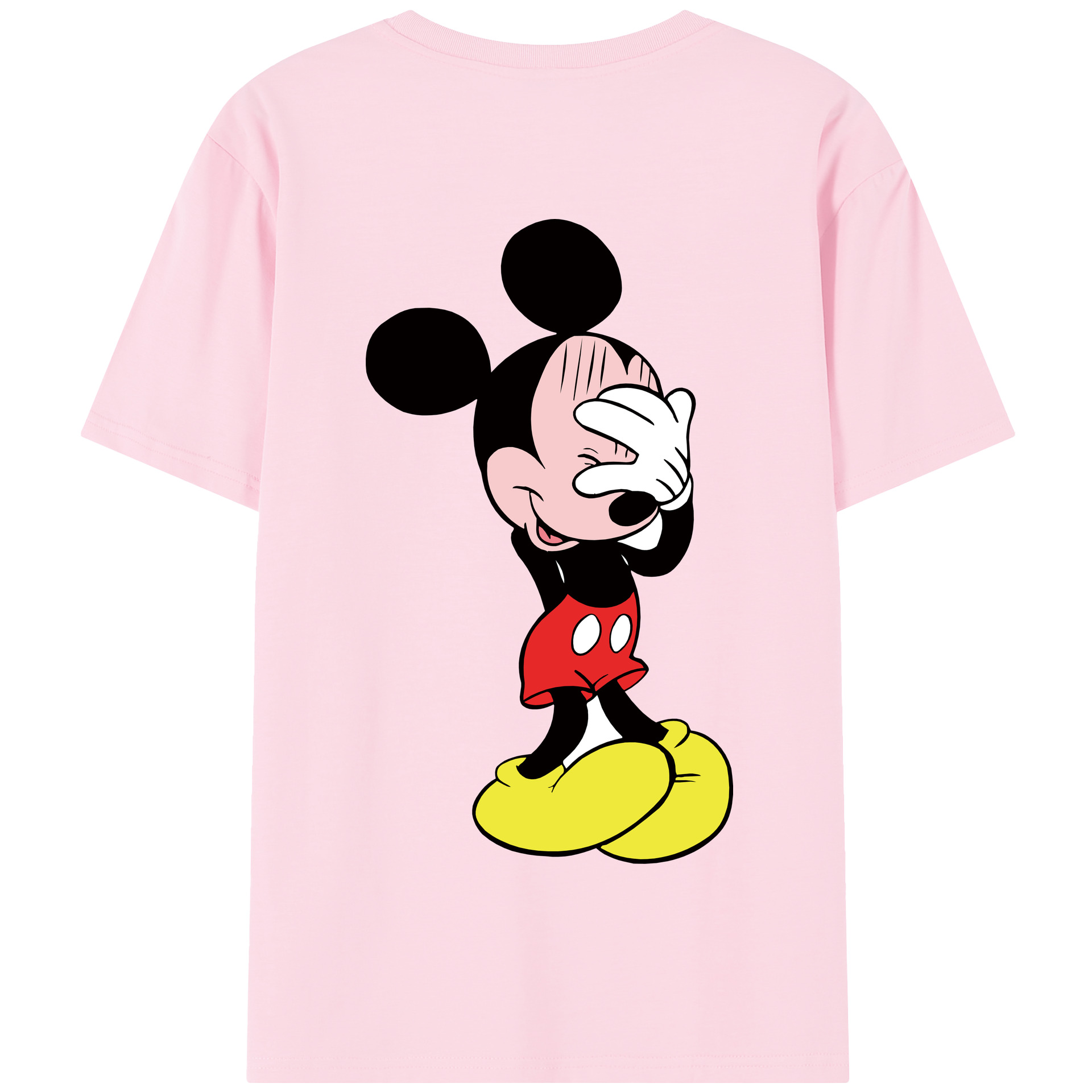 （画像用） ミッキーマウス Mickey Mouse 綿100％半袖Tシャツ（背面プリント）