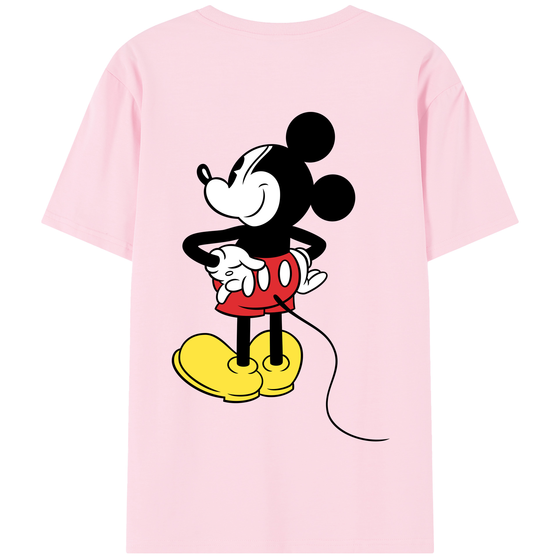 （画像用） ミッキーマウス Mickey Mouse 綿100％半袖Tシャツ（背面プリント）