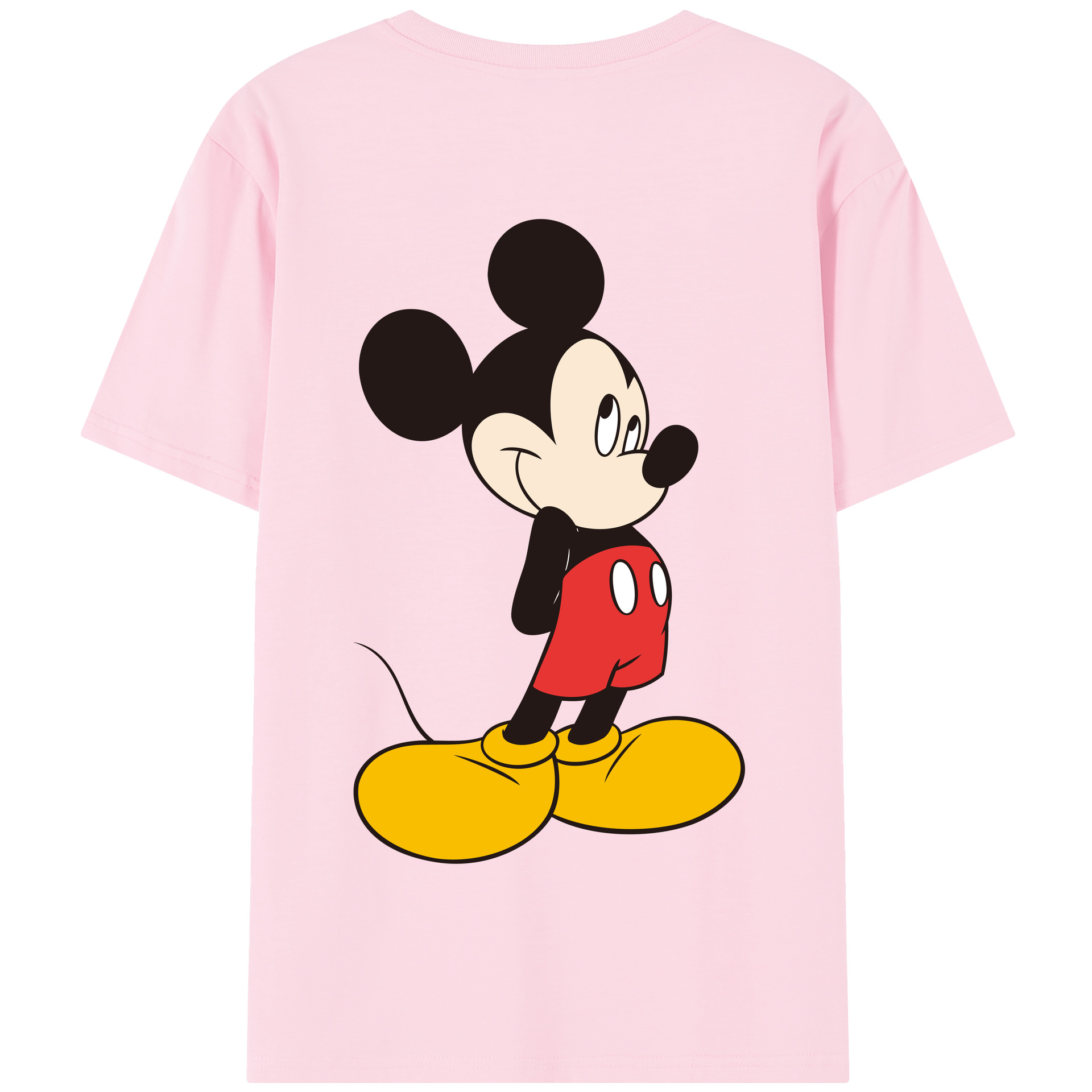 （画像用） ミッキーマウス Mickey Mouse 綿100％半袖Tシャツ（背面プリント）