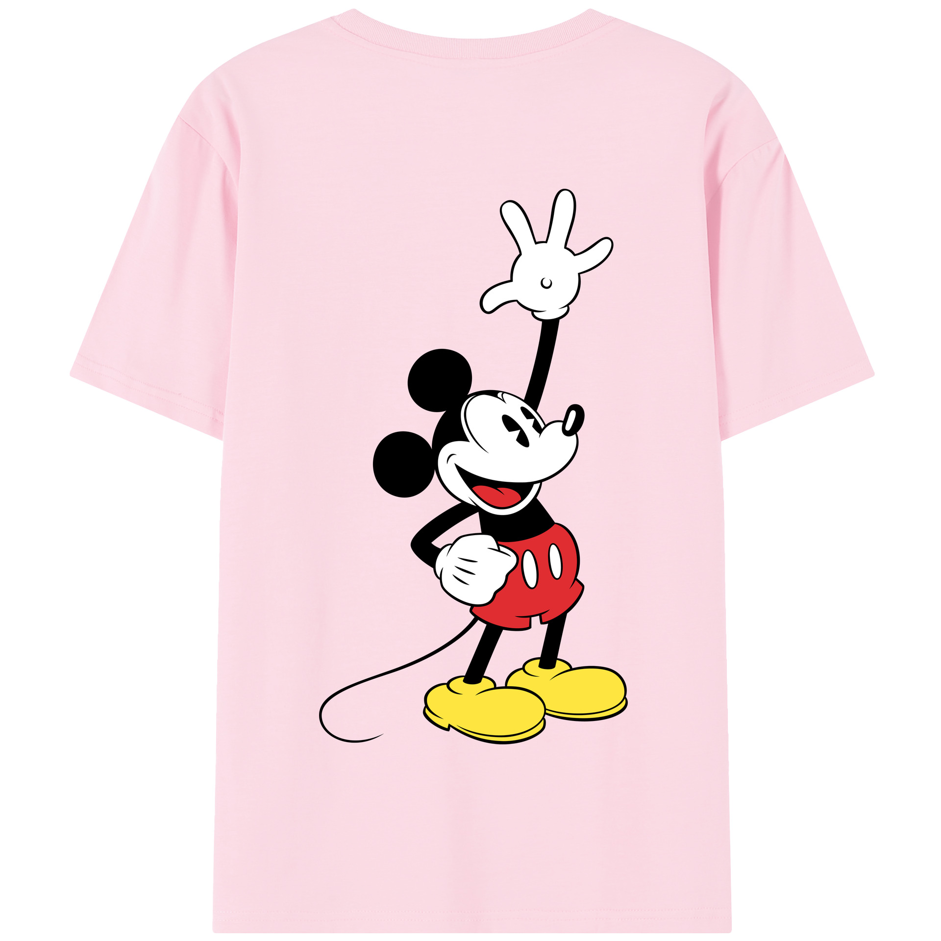 （画像用） ミッキーマウス Mickey Mouse 綿100％半袖Tシャツ（背面プリント）