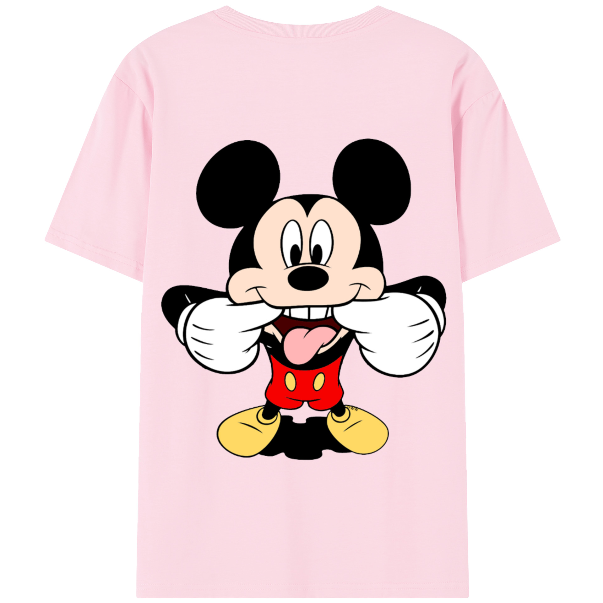 （画像用） ミッキーマウス Mickey Mouse 綿100％半袖Tシャツ（背面プリント）