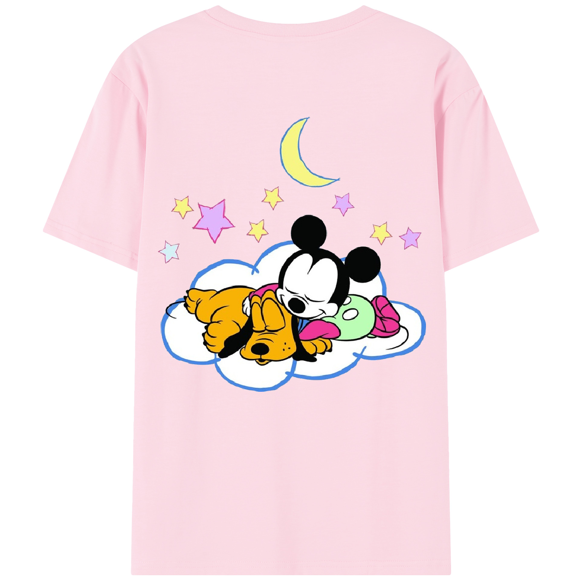 （画像用） ミッキーマウス Mickey Mouse 綿100％半袖Tシャツ（背面プリント）