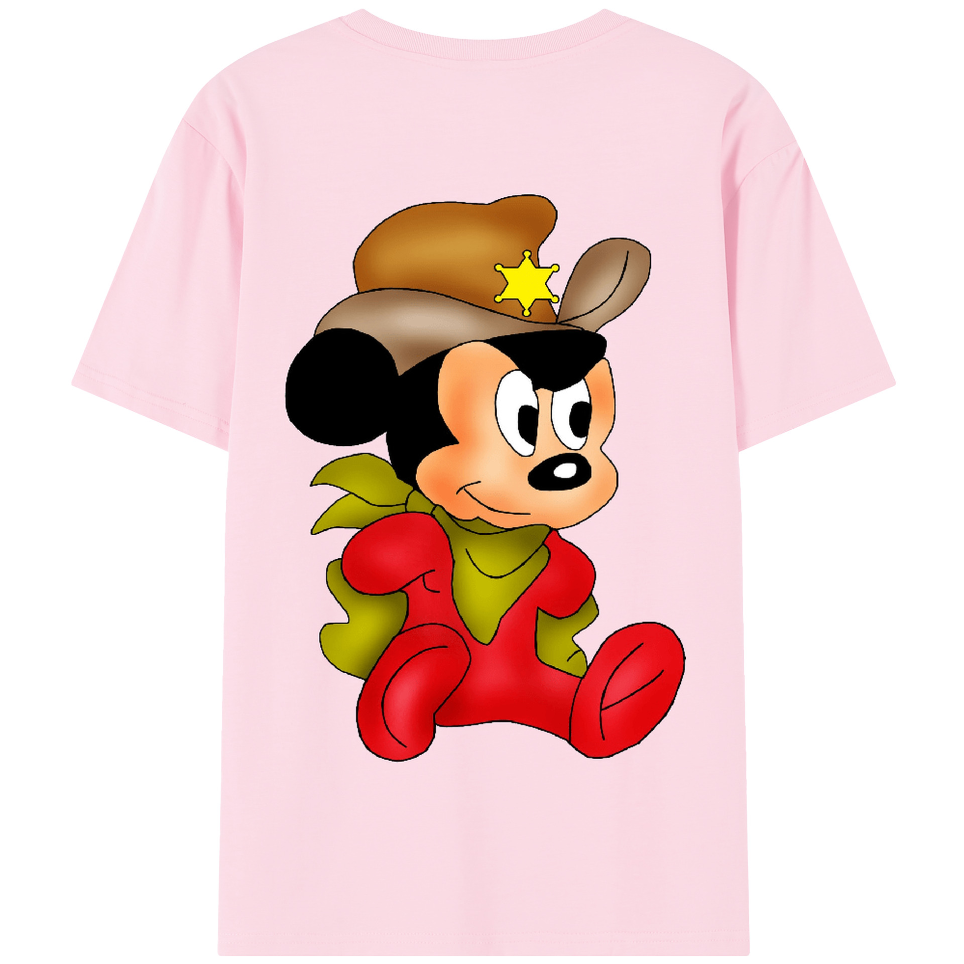 （画像用） ミッキーマウス Mickey Mouse 綿100％半袖Tシャツ（背面プリント）