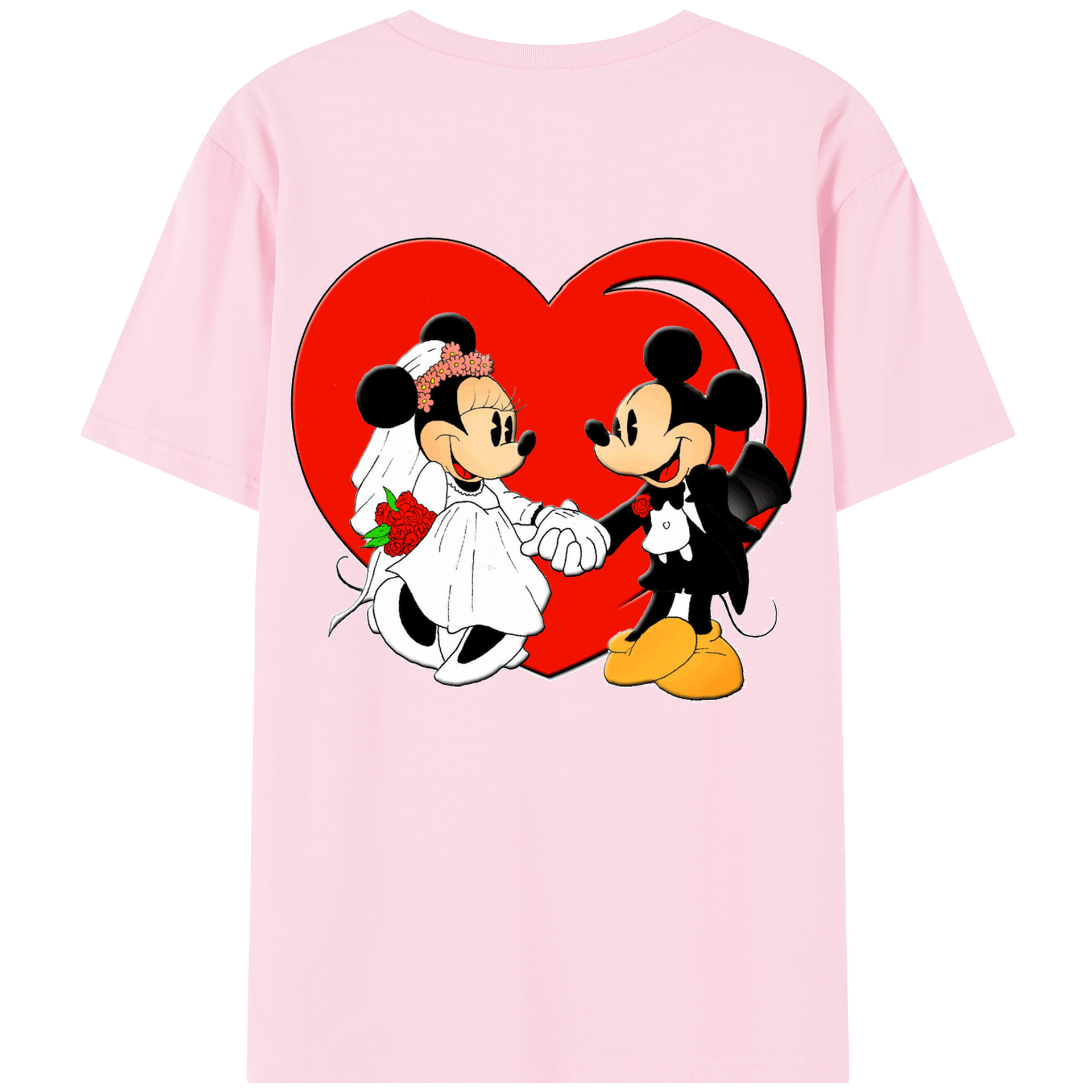 （画像用） ミッキーマウス Mickey Mouse 綿100％半袖Tシャツ（背面プリント）
