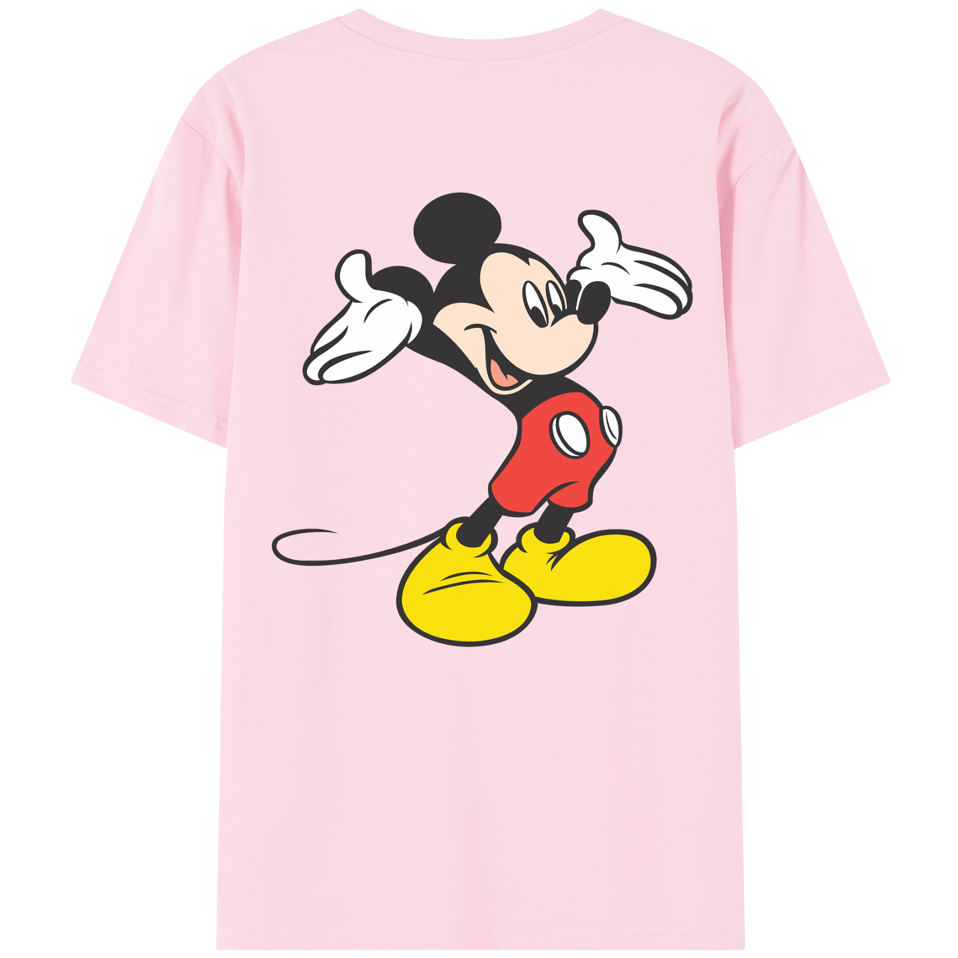 （画像用） ミッキーマウス Mickey Mouse 綿100％半袖Tシャツ（背面プリント）