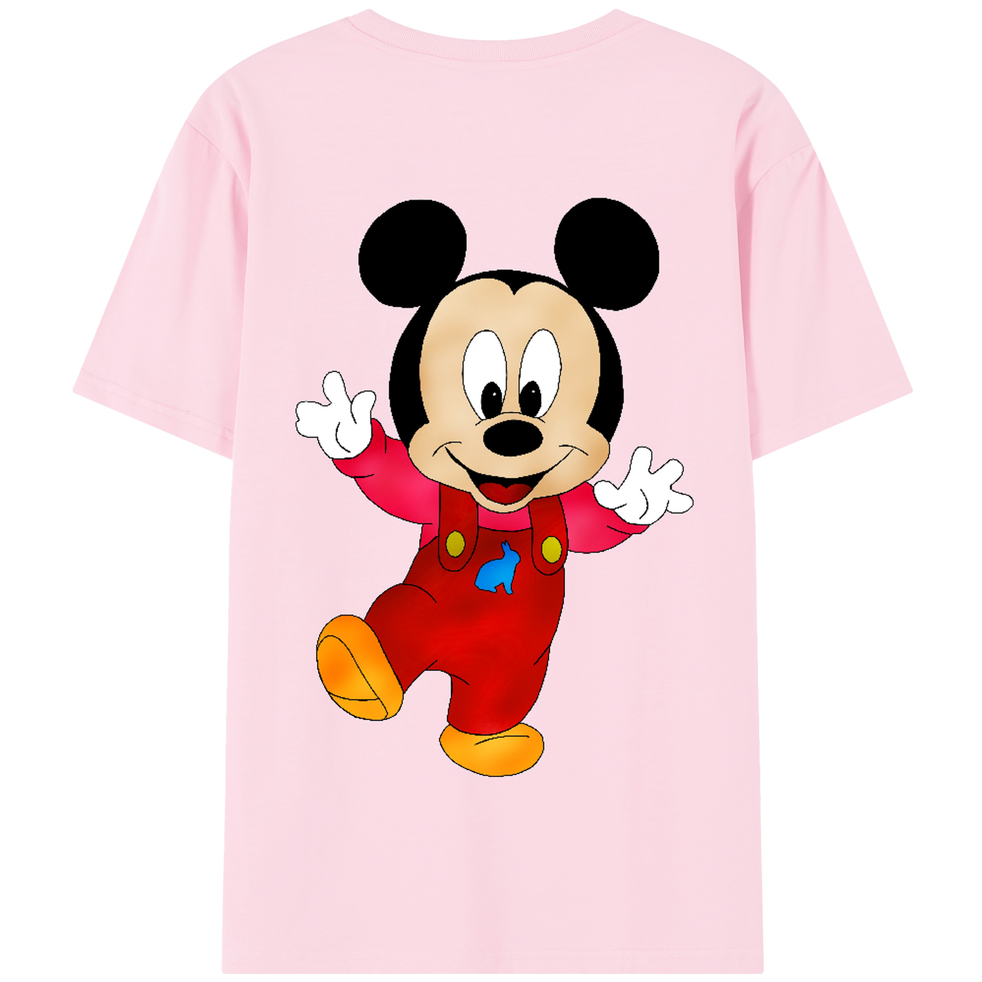 （画像用） ミッキーマウス Mickey Mouse 綿100％半袖Tシャツ（背面プリント）
