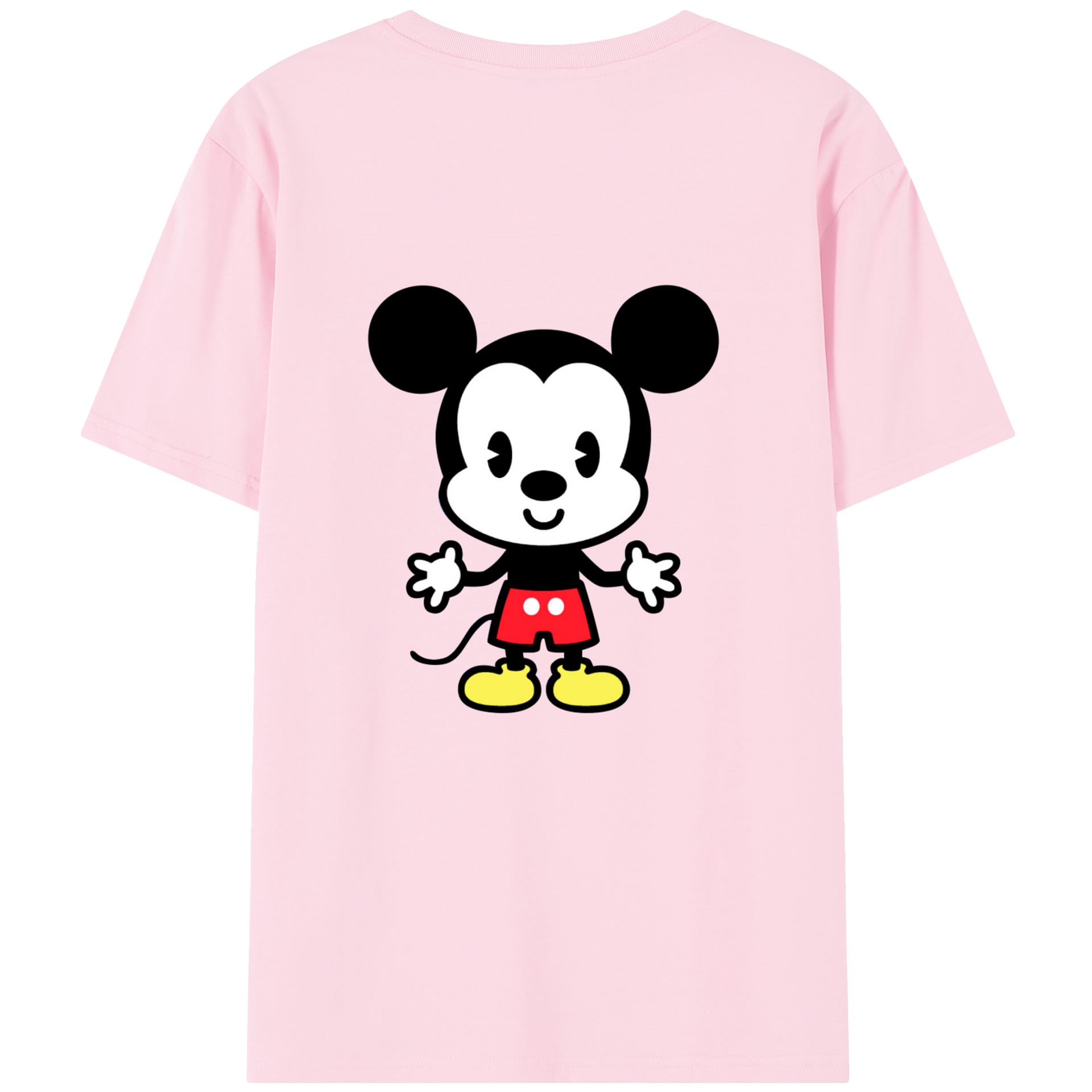 （画像用） ミッキーマウス Mickey Mouse 綿100％半袖Tシャツ（背面プリント）