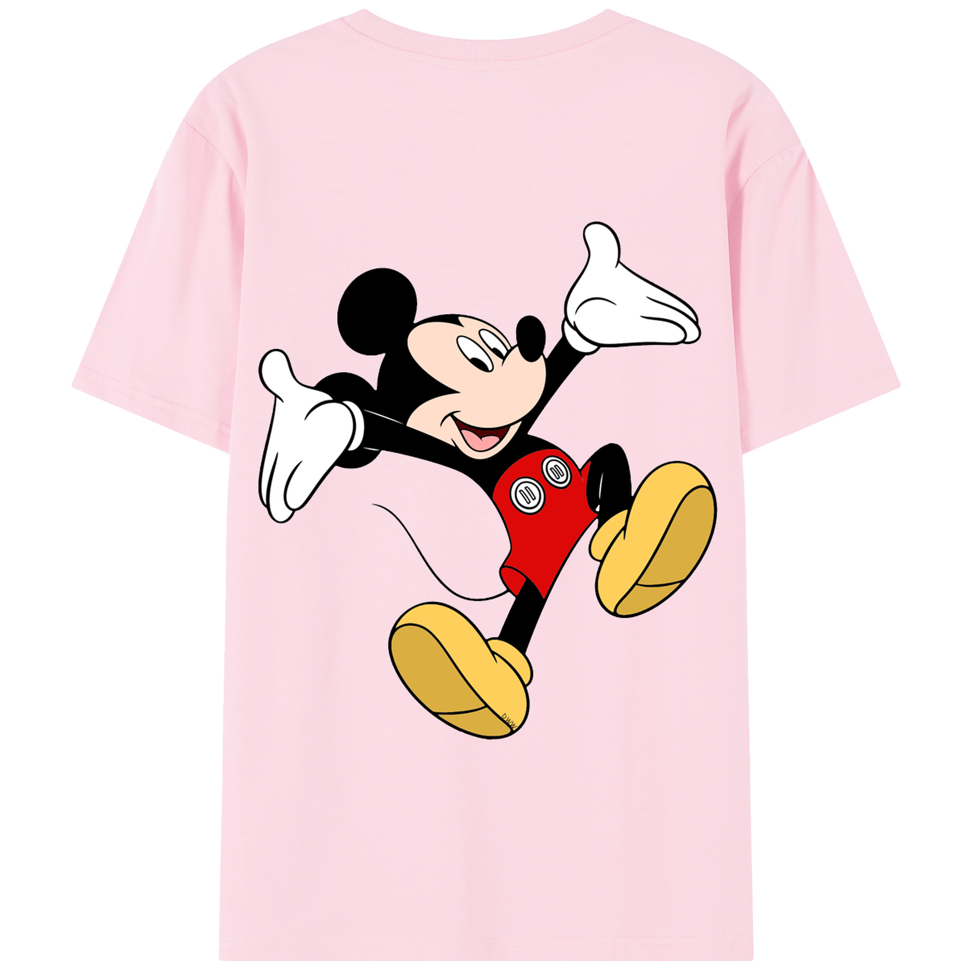 （画像用） ミッキーマウス Mickey Mouse 綿100％半袖Tシャツ（背面プリント）