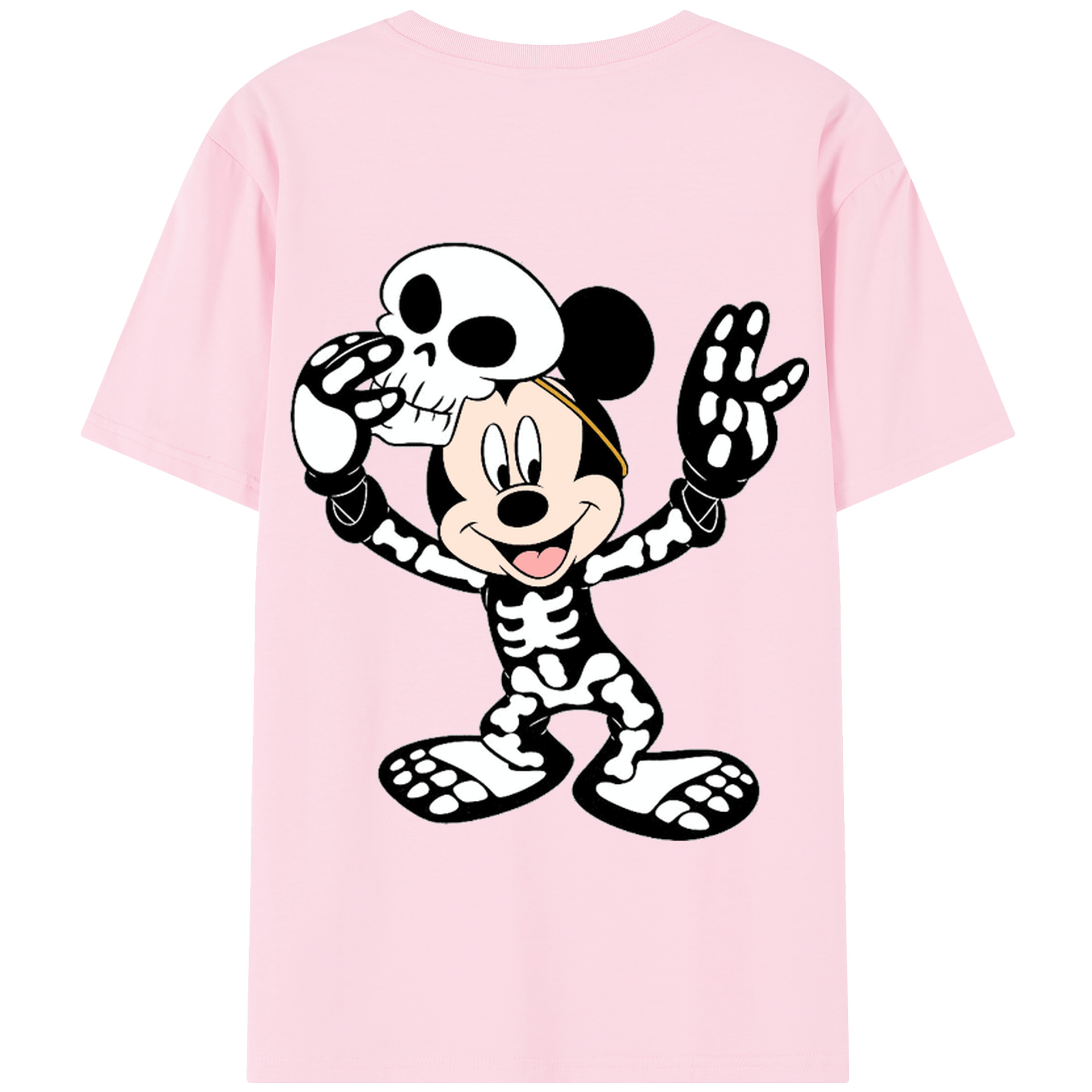 （画像用） ミッキーマウス Mickey Mouse 綿100％半袖Tシャツ（背面プリント）