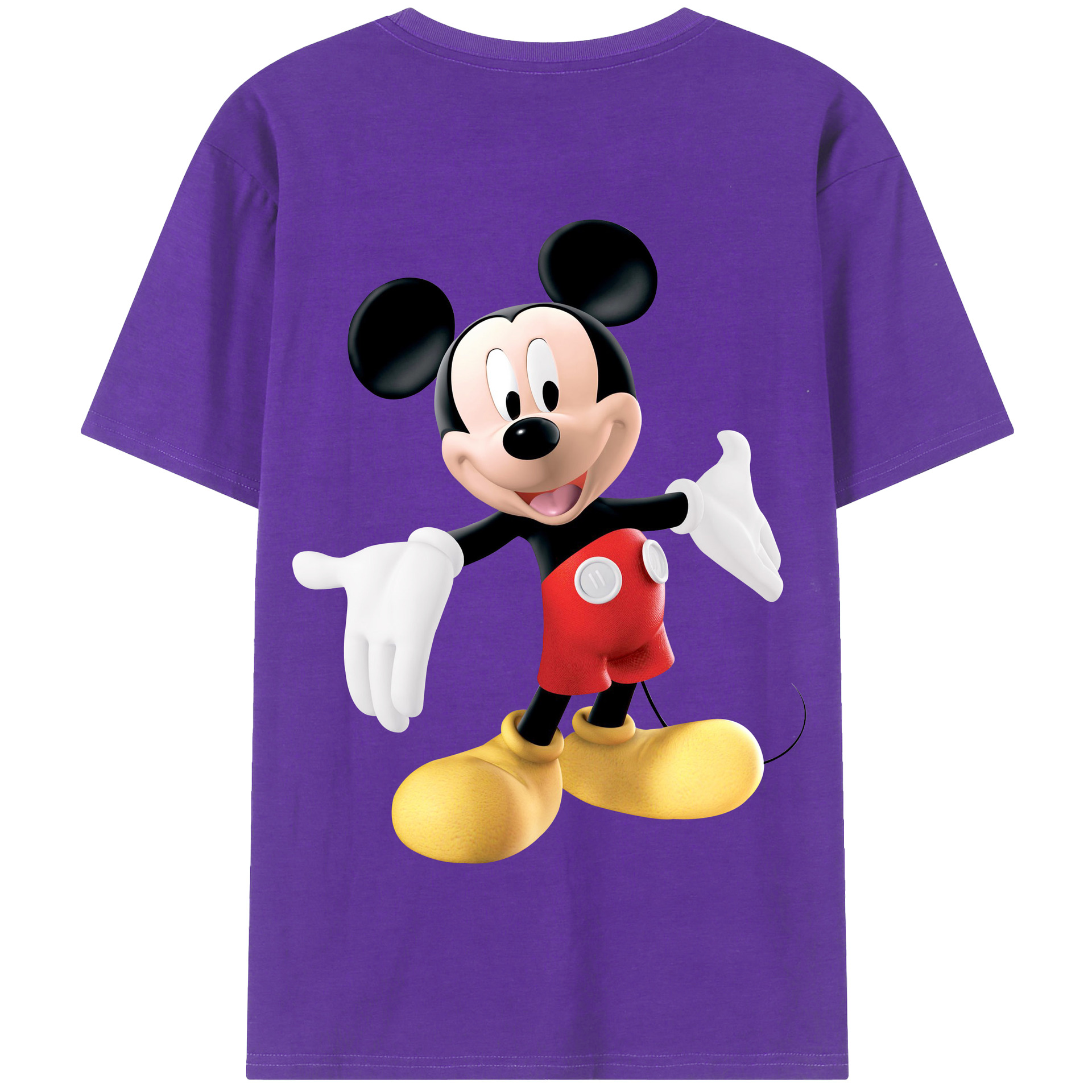 （画像用） ミッキーマウス Mickey Mouse 綿100％半袖Tシャツ（背面プリント）