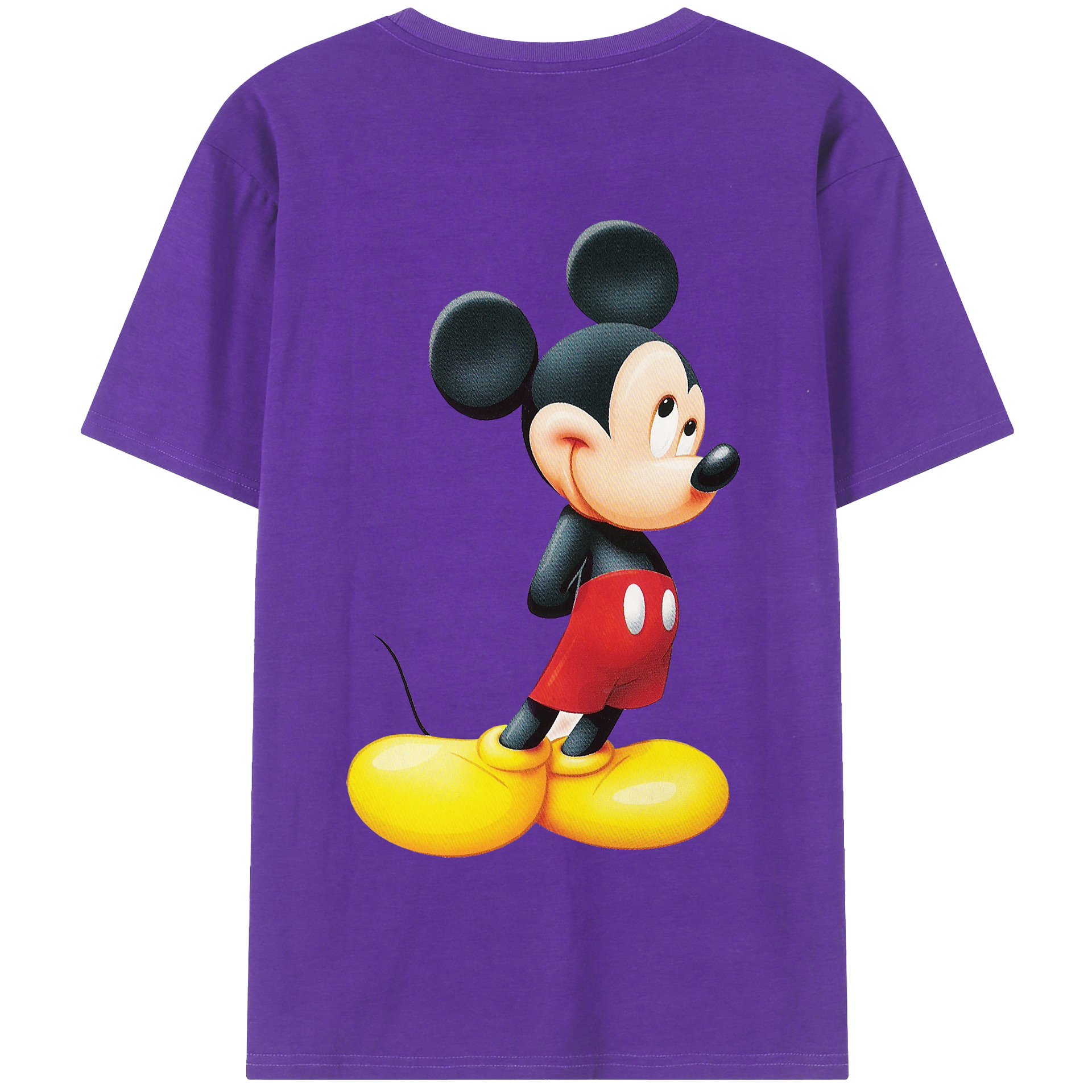 （画像用） ミッキーマウス Mickey Mouse 綿100％半袖Tシャツ（背面プリント）
