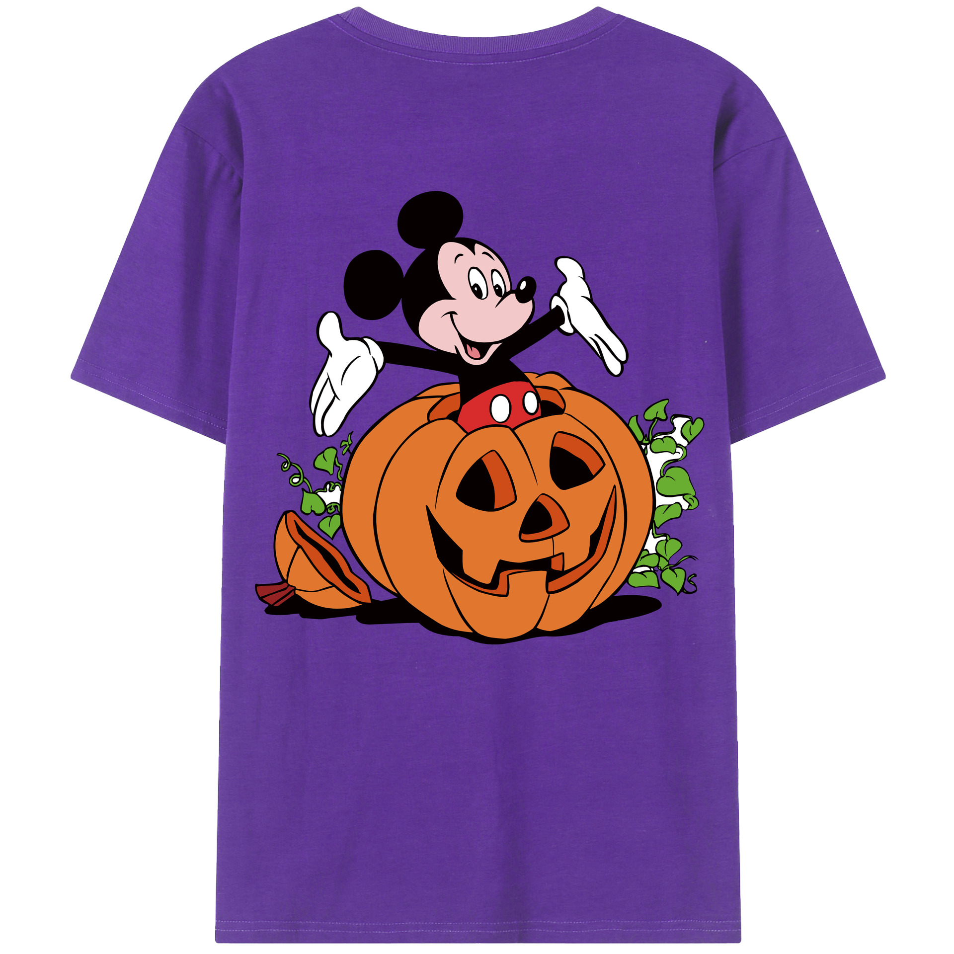 （画像用） ミッキーマウス Mickey Mouse 綿100％半袖Tシャツ（背面プリント）