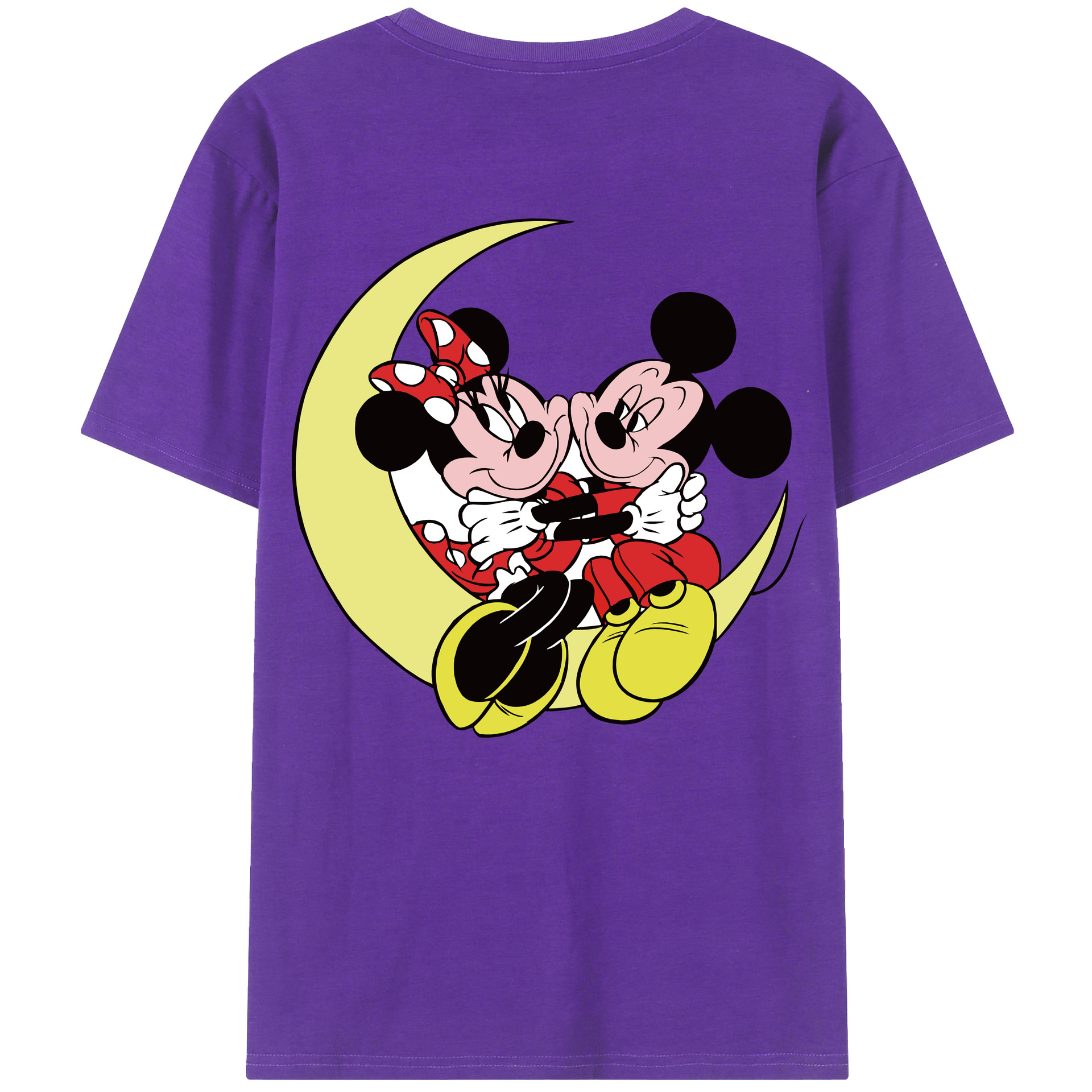 （画像用） ミッキーマウス Mickey Mouse 綿100％半袖Tシャツ（背面プリント）