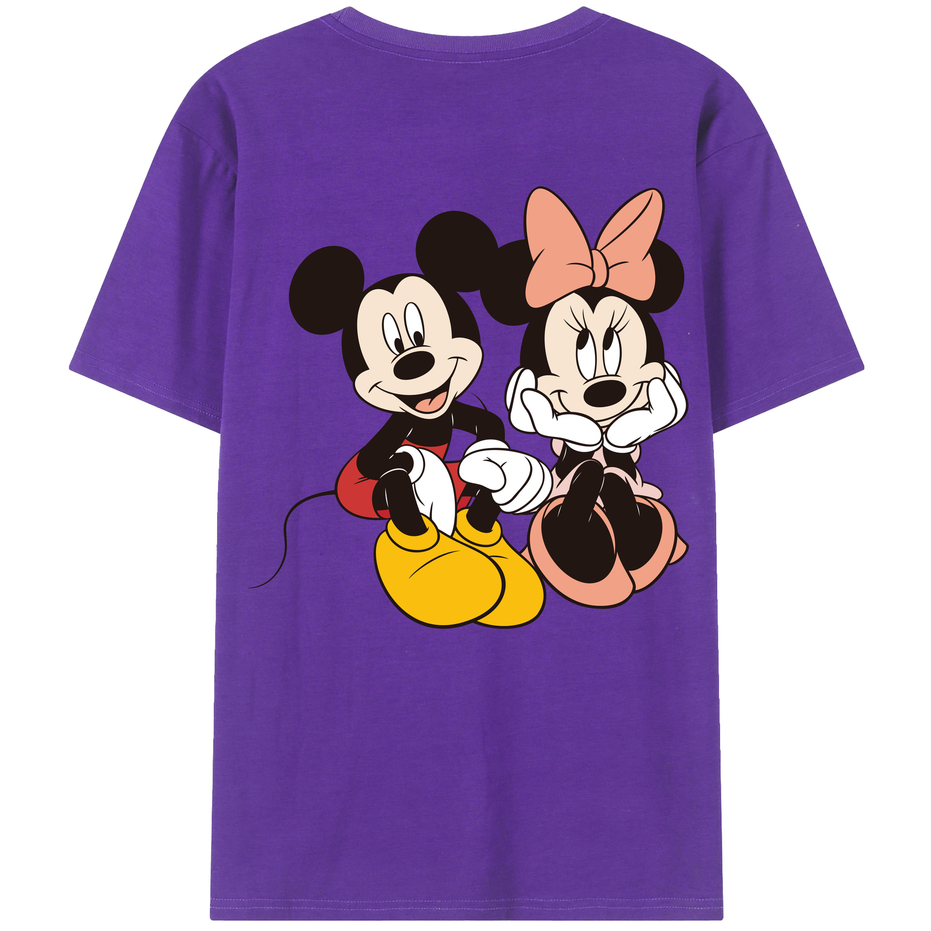 （画像用） ミッキーマウス Mickey Mouse 綿100％半袖Tシャツ（背面プリント）