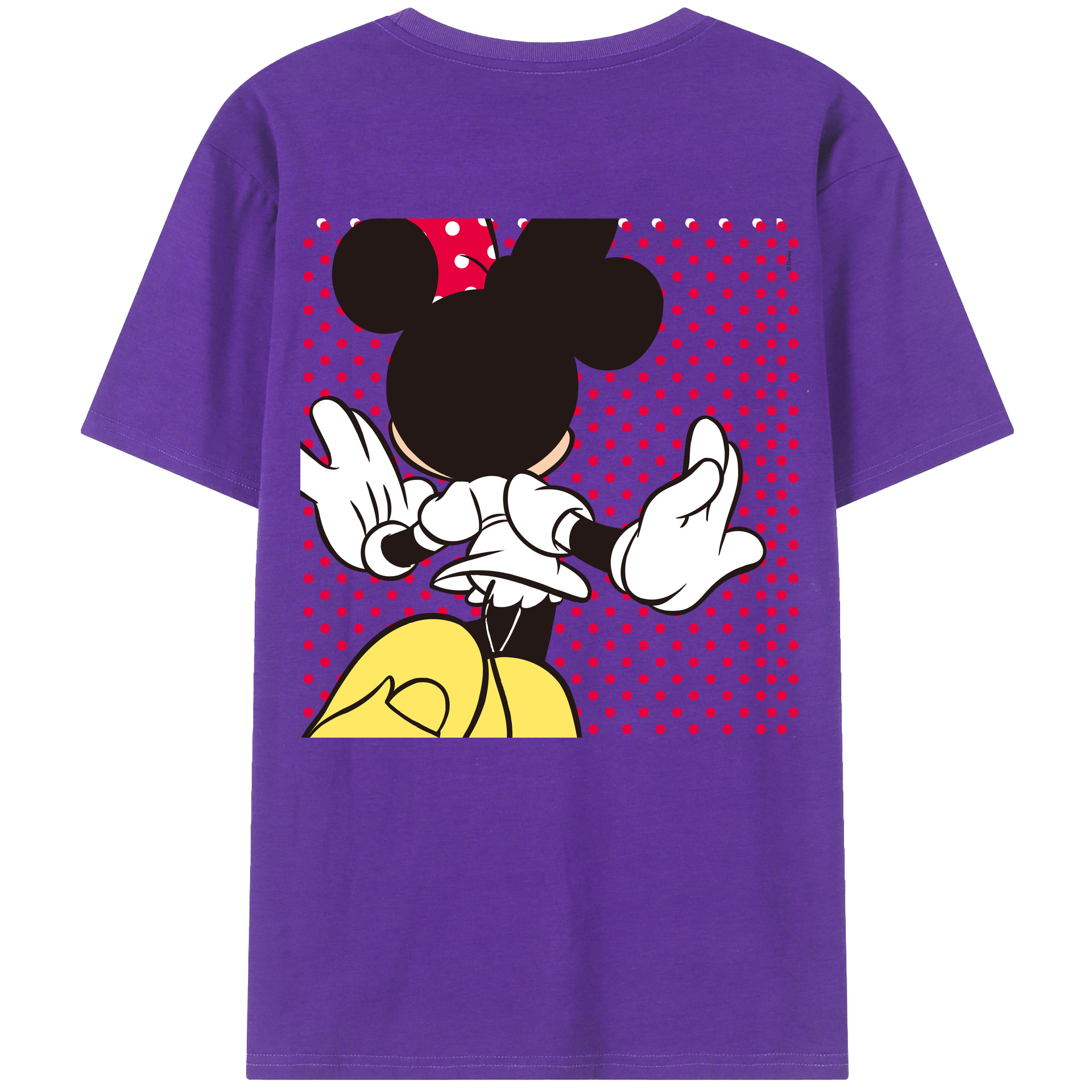 （画像用） ミッキーマウス Mickey Mouse 綿100％半袖Tシャツ（背面プリント）