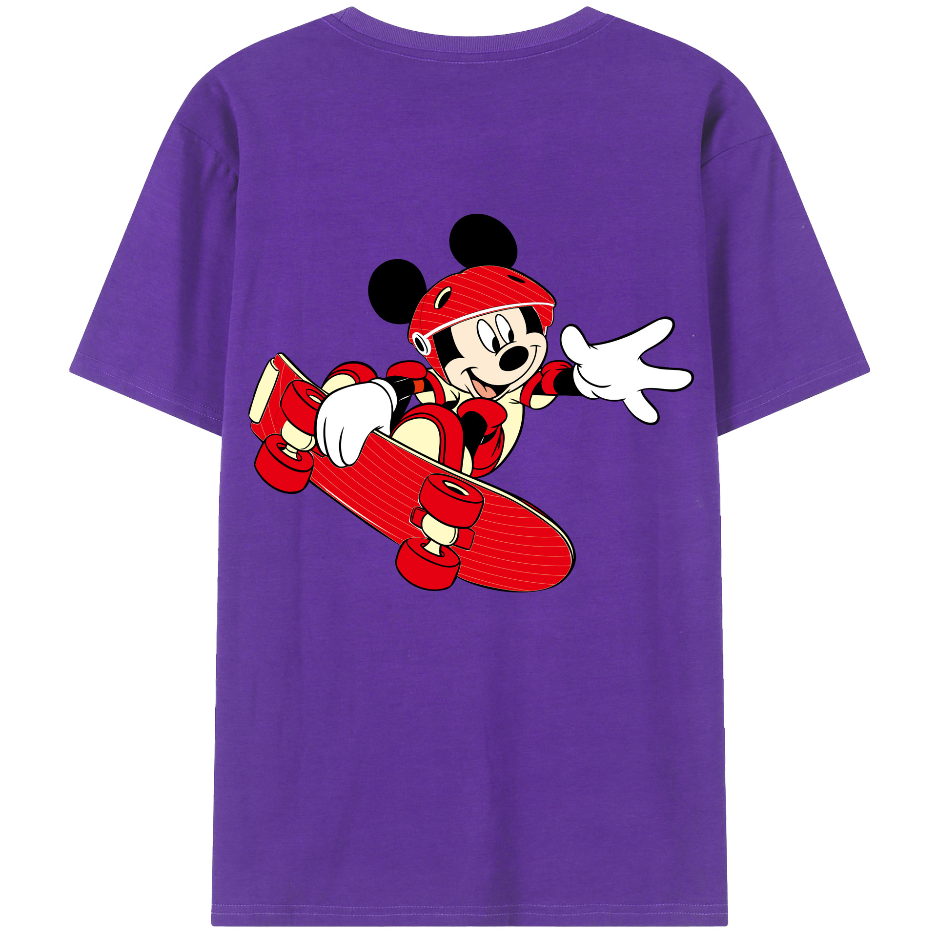 （画像用） ミッキーマウス Mickey Mouse 綿100％半袖Tシャツ（背面プリント）