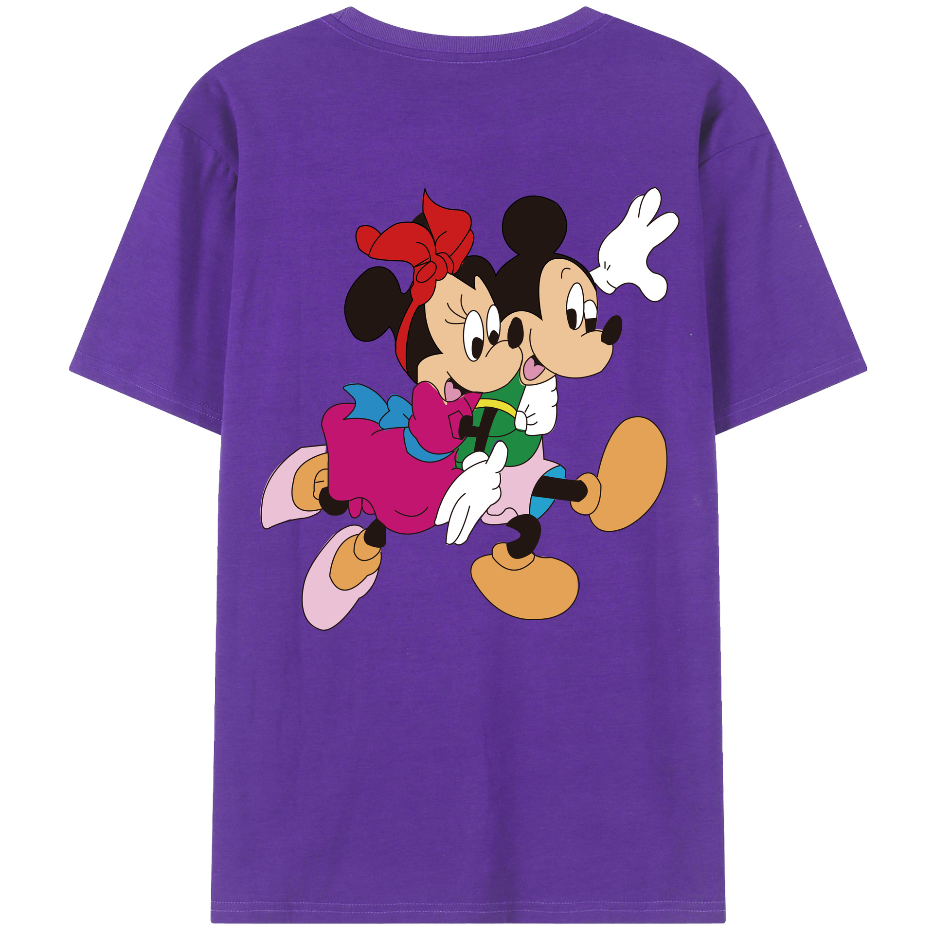 （画像用） ミッキーマウス Mickey Mouse 綿100％半袖Tシャツ（背面プリント）