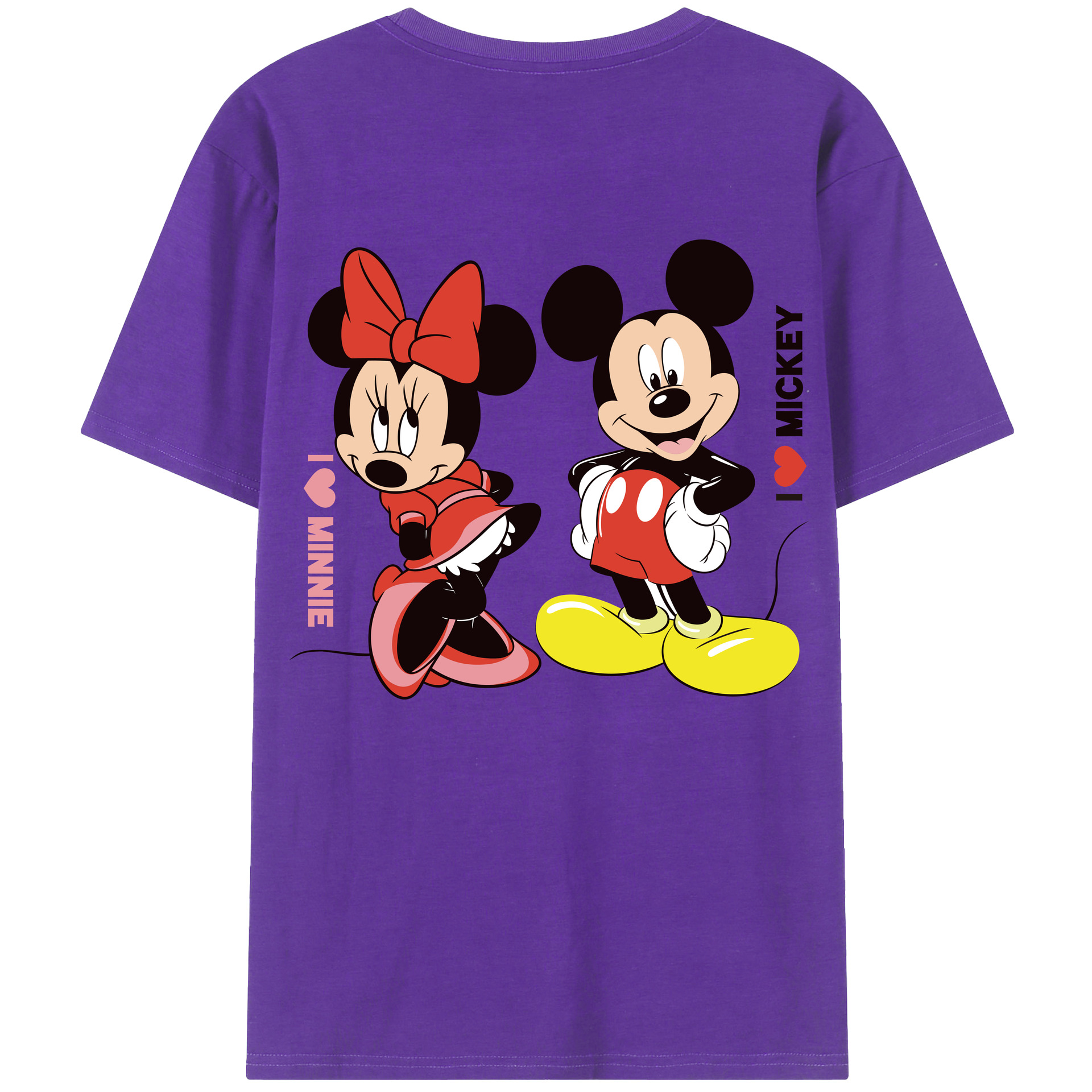 （画像用） ミッキーマウス Mickey Mouse 綿100％半袖Tシャツ（背面プリント）