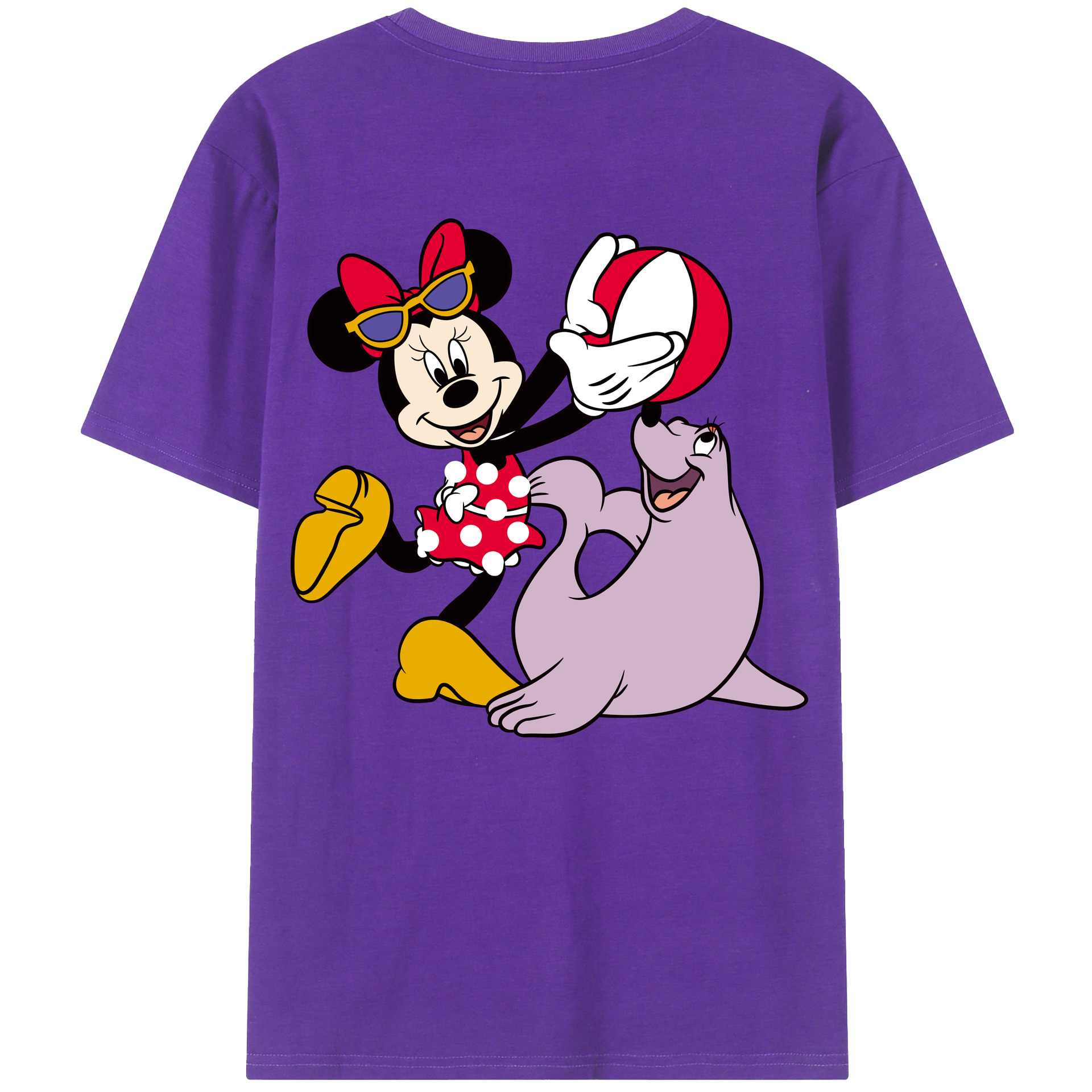（画像用） ミッキーマウス Mickey Mouse 綿100％半袖Tシャツ（背面プリント）