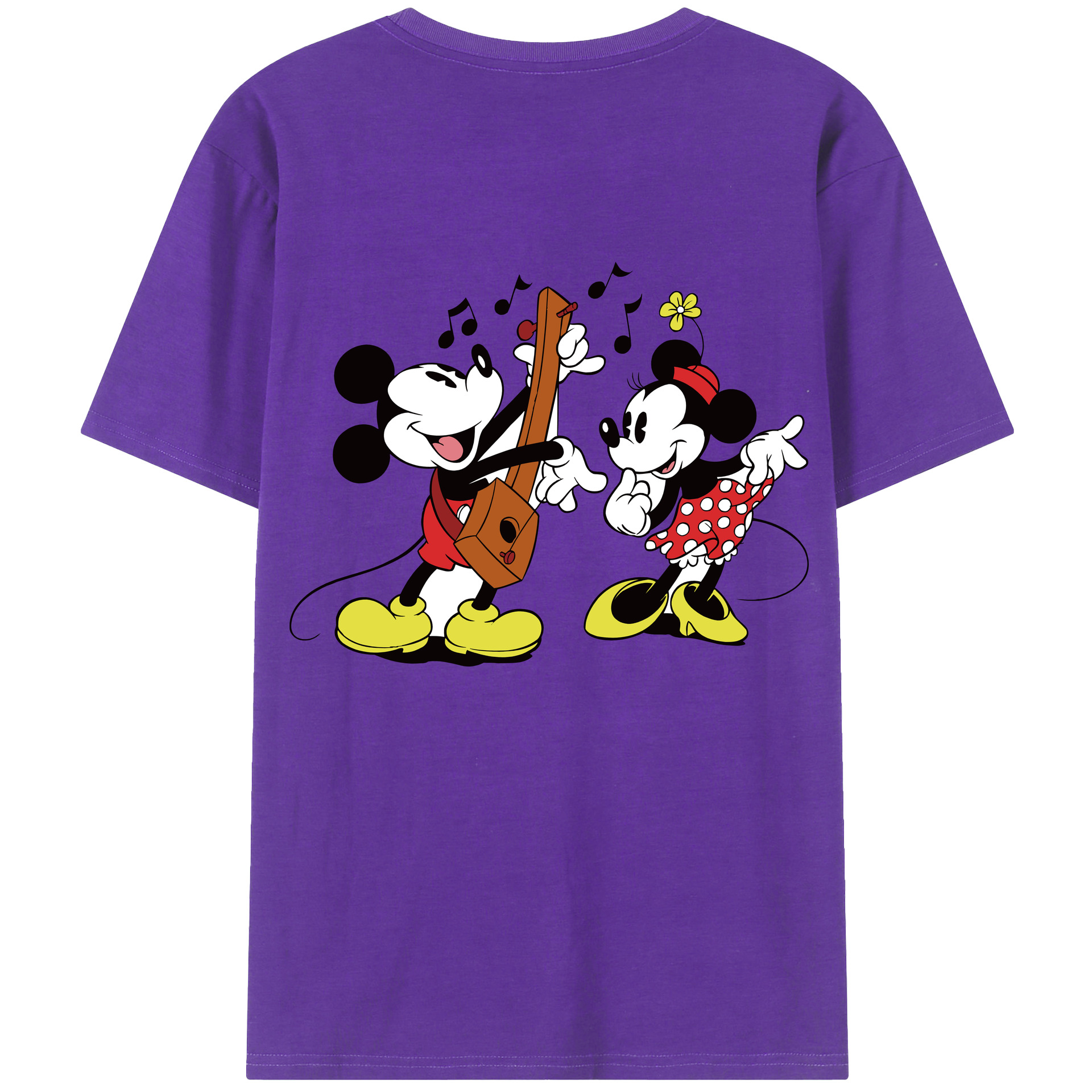 （画像用） ミッキーマウス Mickey Mouse 綿100％半袖Tシャツ（背面プリント）
