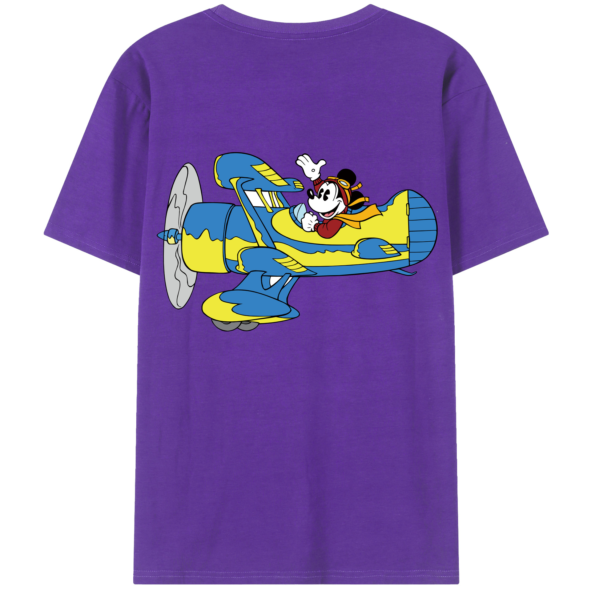 （画像用） ミッキーマウス Mickey Mouse 綿100％半袖Tシャツ（背面プリント）