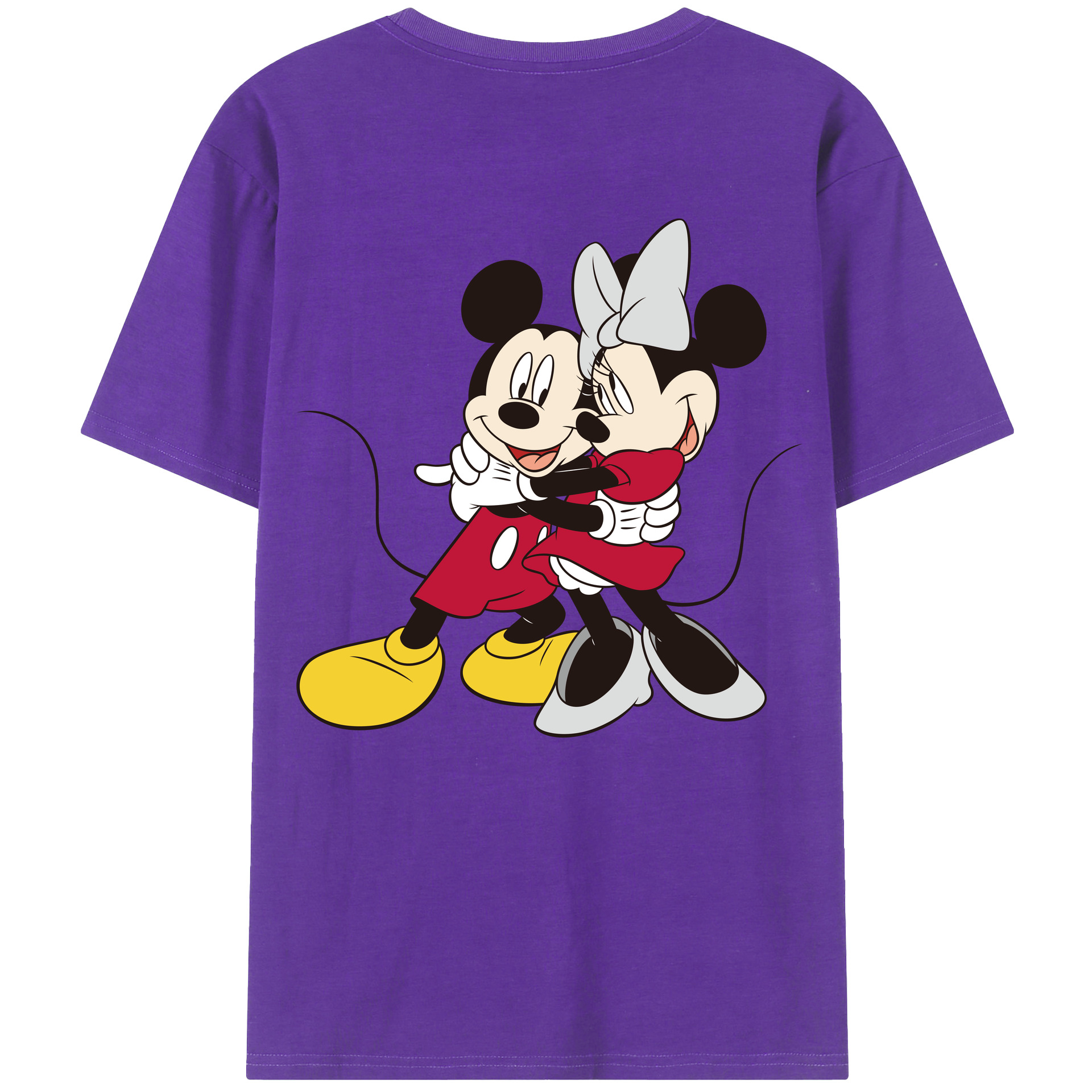 （画像用） ミッキーマウス Mickey Mouse 綿100％半袖Tシャツ（背面プリント）