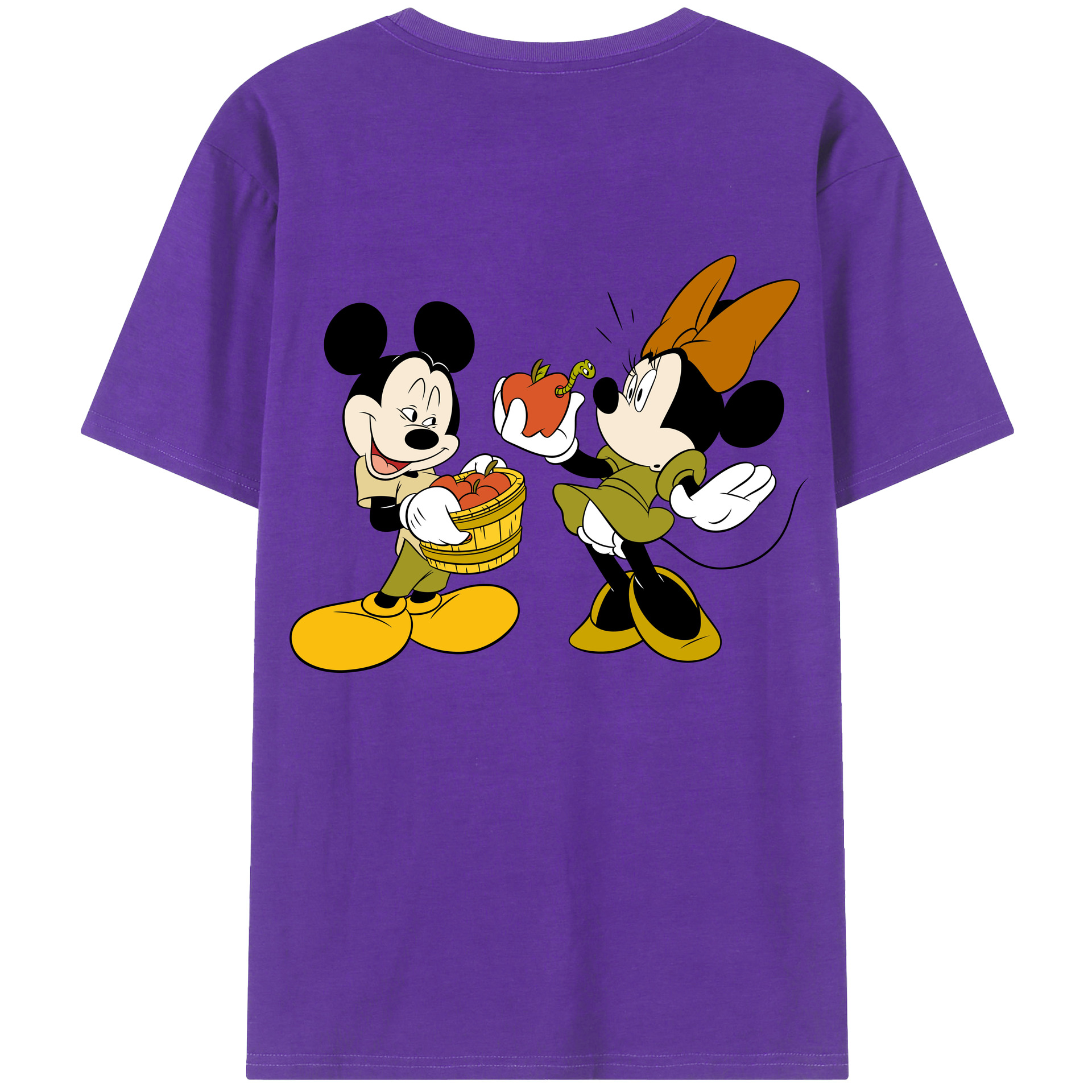 （画像用） ミッキーマウス Mickey Mouse 綿100％半袖Tシャツ（背面プリント）