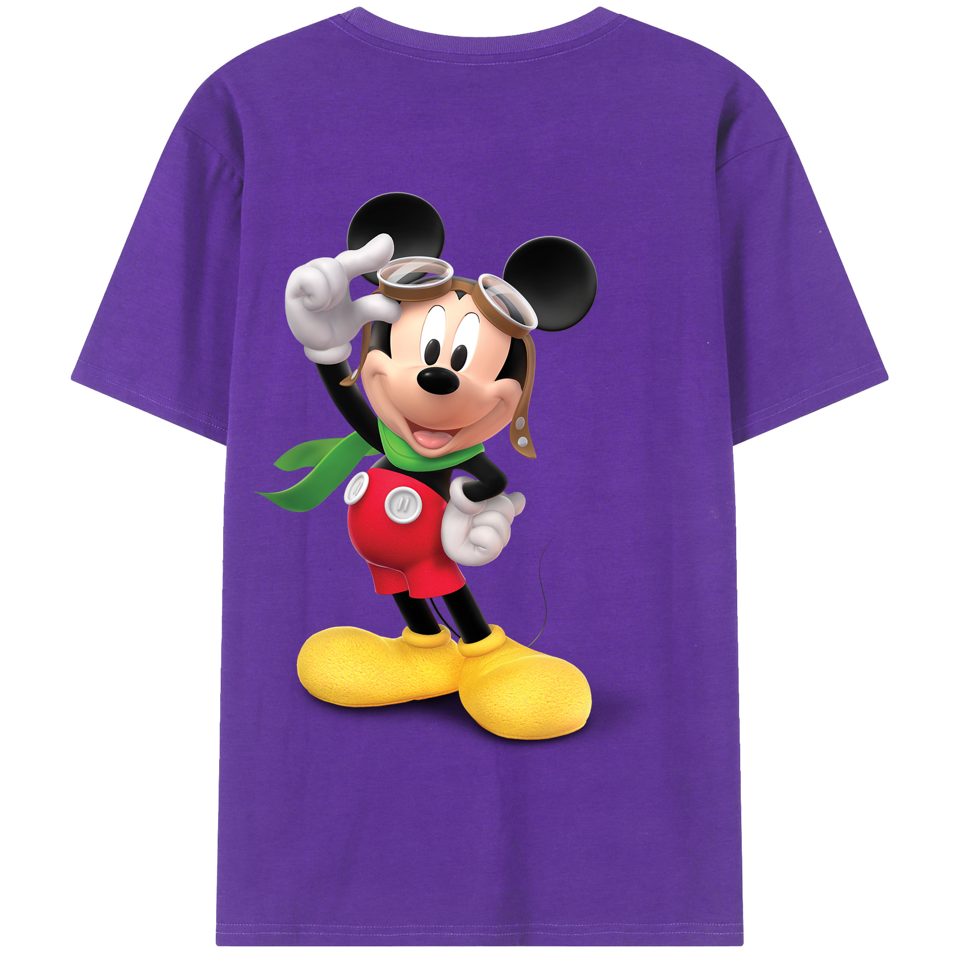 （画像用） ミッキーマウス Mickey Mouse 綿100％半袖Tシャツ（背面プリント）