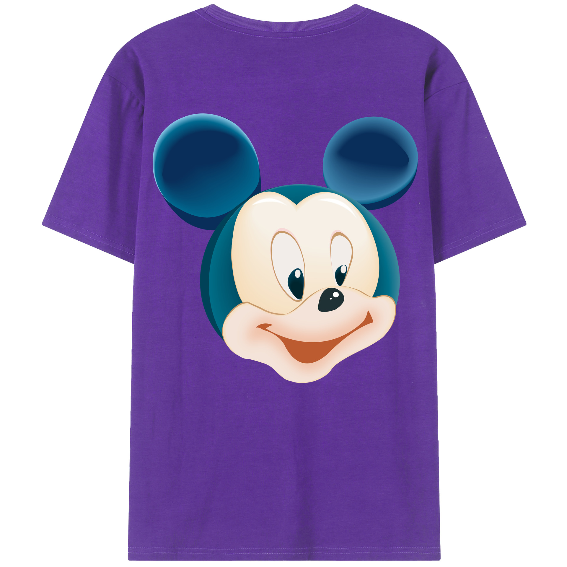 （画像用） ミッキーマウス Mickey Mouse 綿100％半袖Tシャツ（背面プリント）