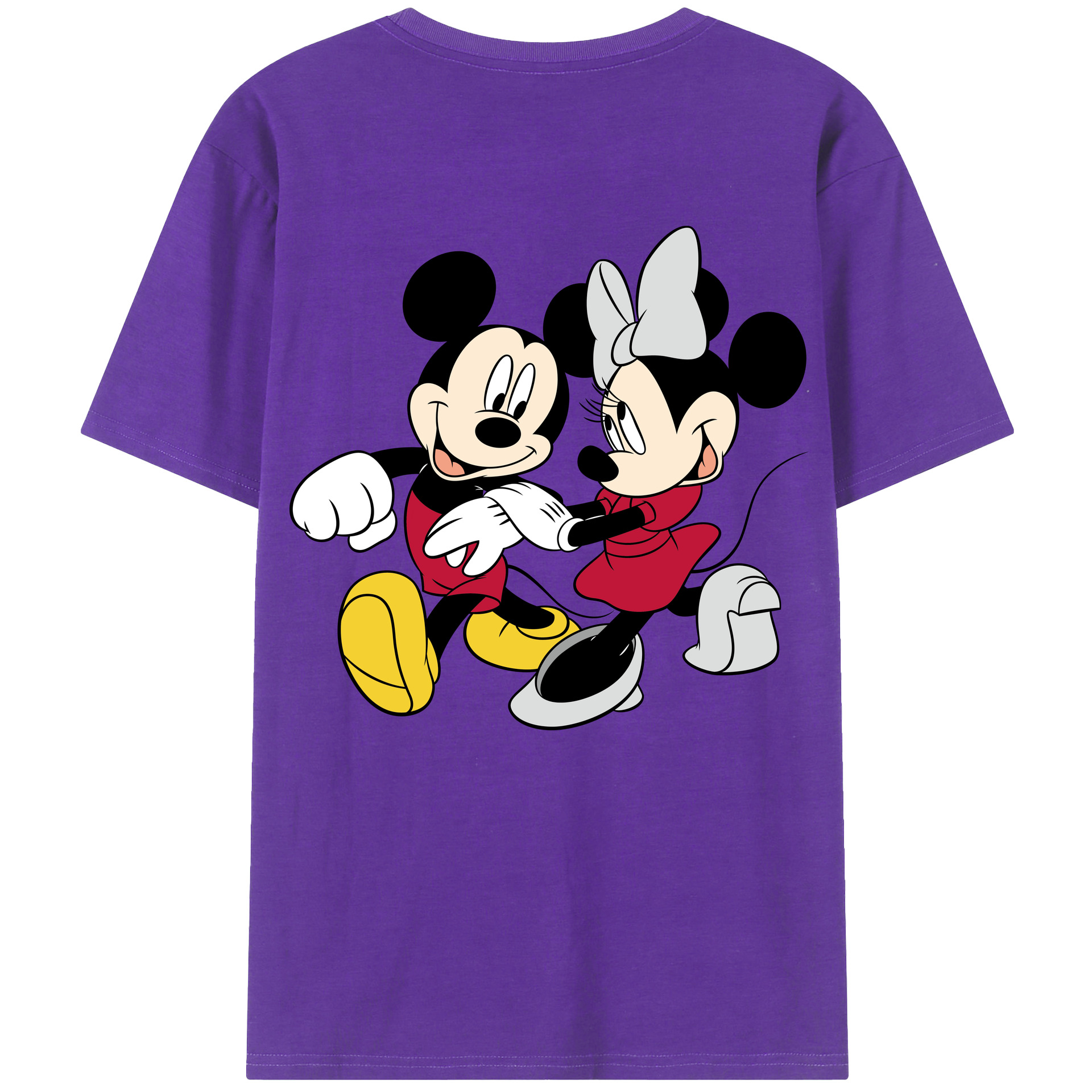 （画像用） ミッキーマウス Mickey Mouse 綿100％半袖Tシャツ（背面プリント）