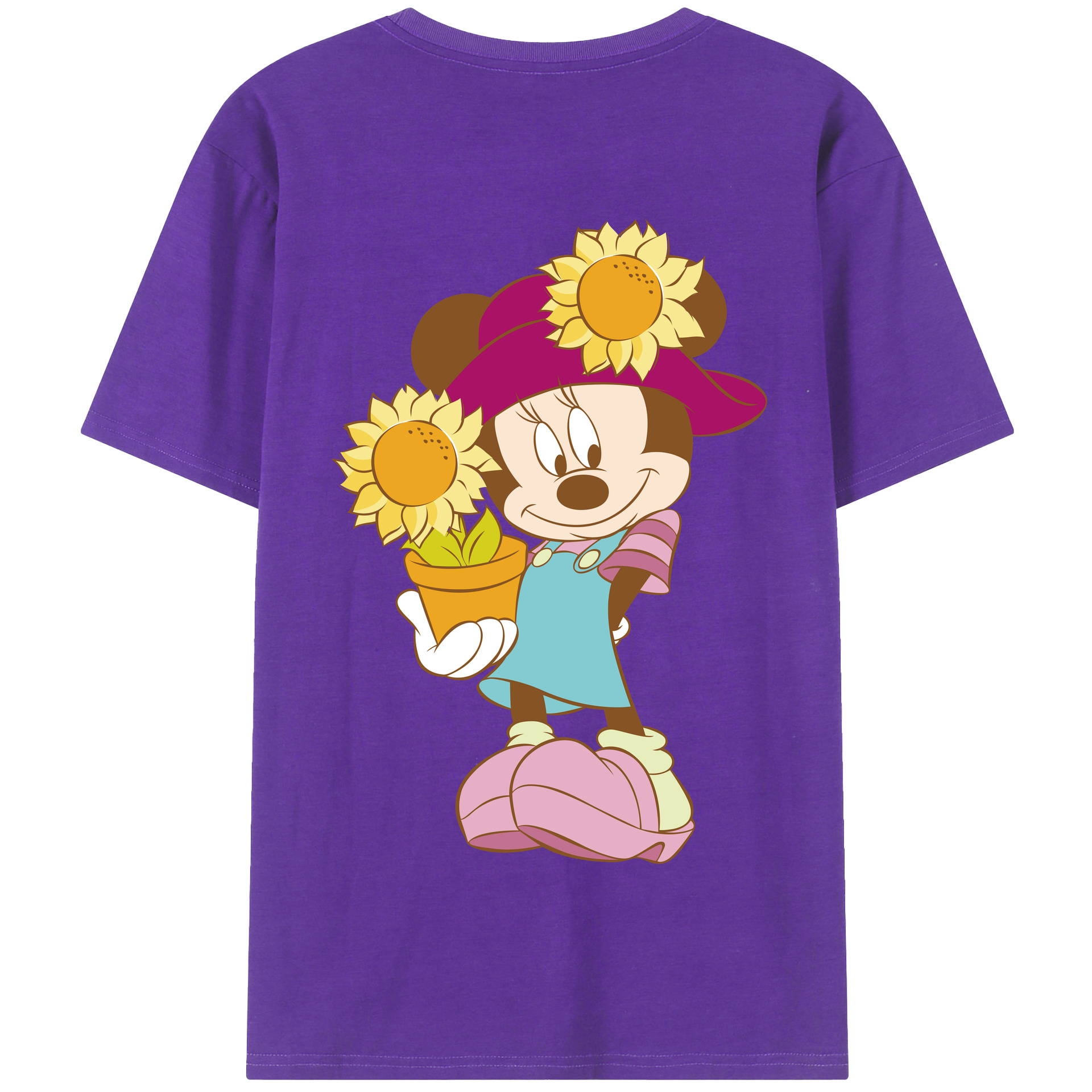 （画像用） ミッキーマウス Mickey Mouse 綿100％半袖Tシャツ（背面プリント）