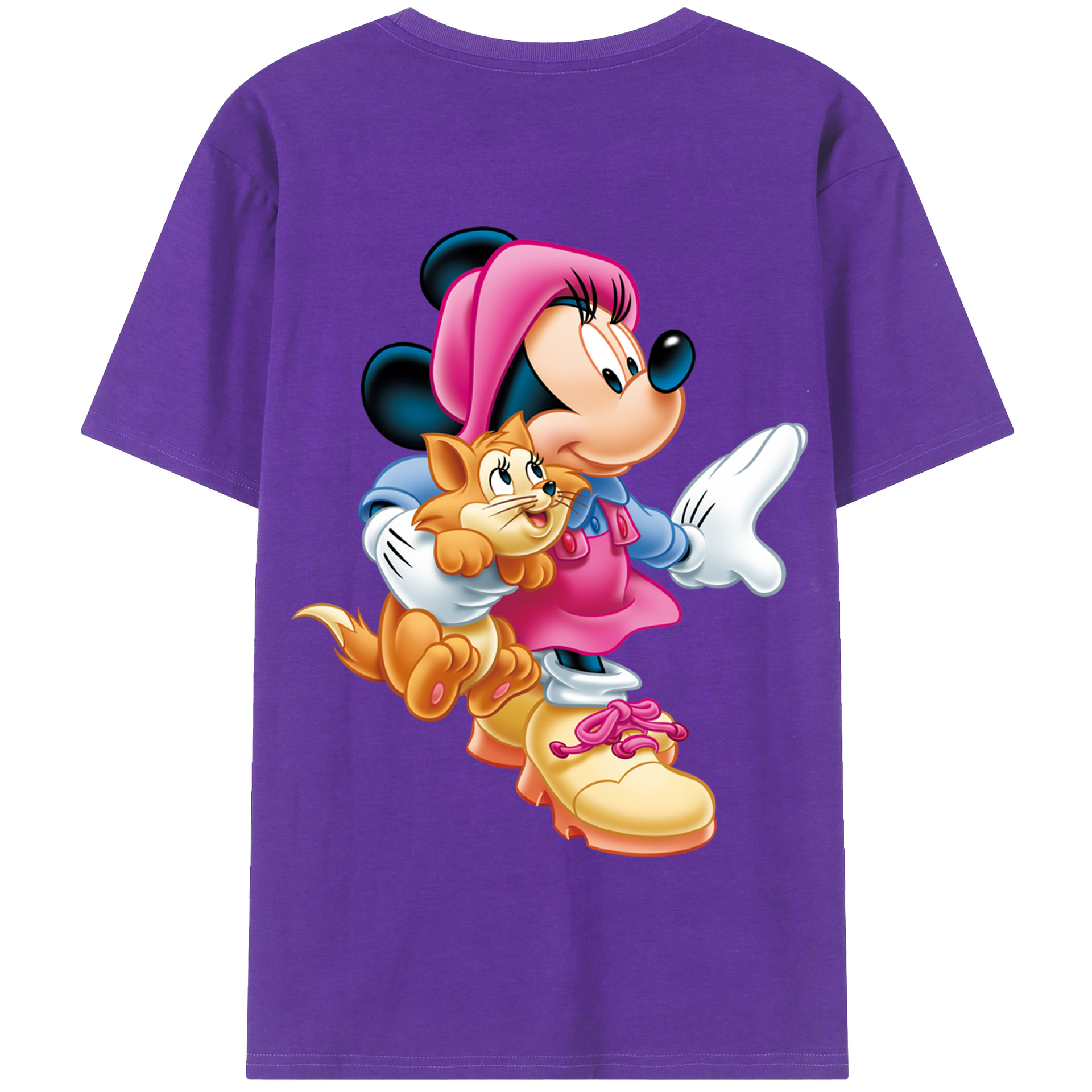 （画像用） ミッキーマウス Mickey Mouse 綿100％半袖Tシャツ（背面プリント）
