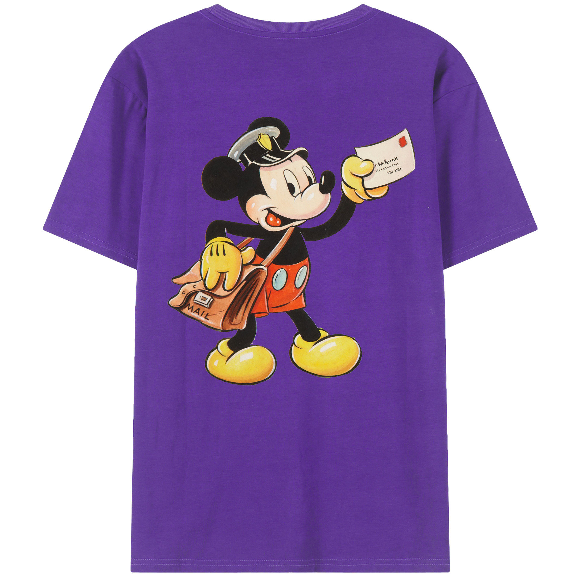 （画像用） ミッキーマウス Mickey Mouse 綿100％半袖Tシャツ（背面プリント）