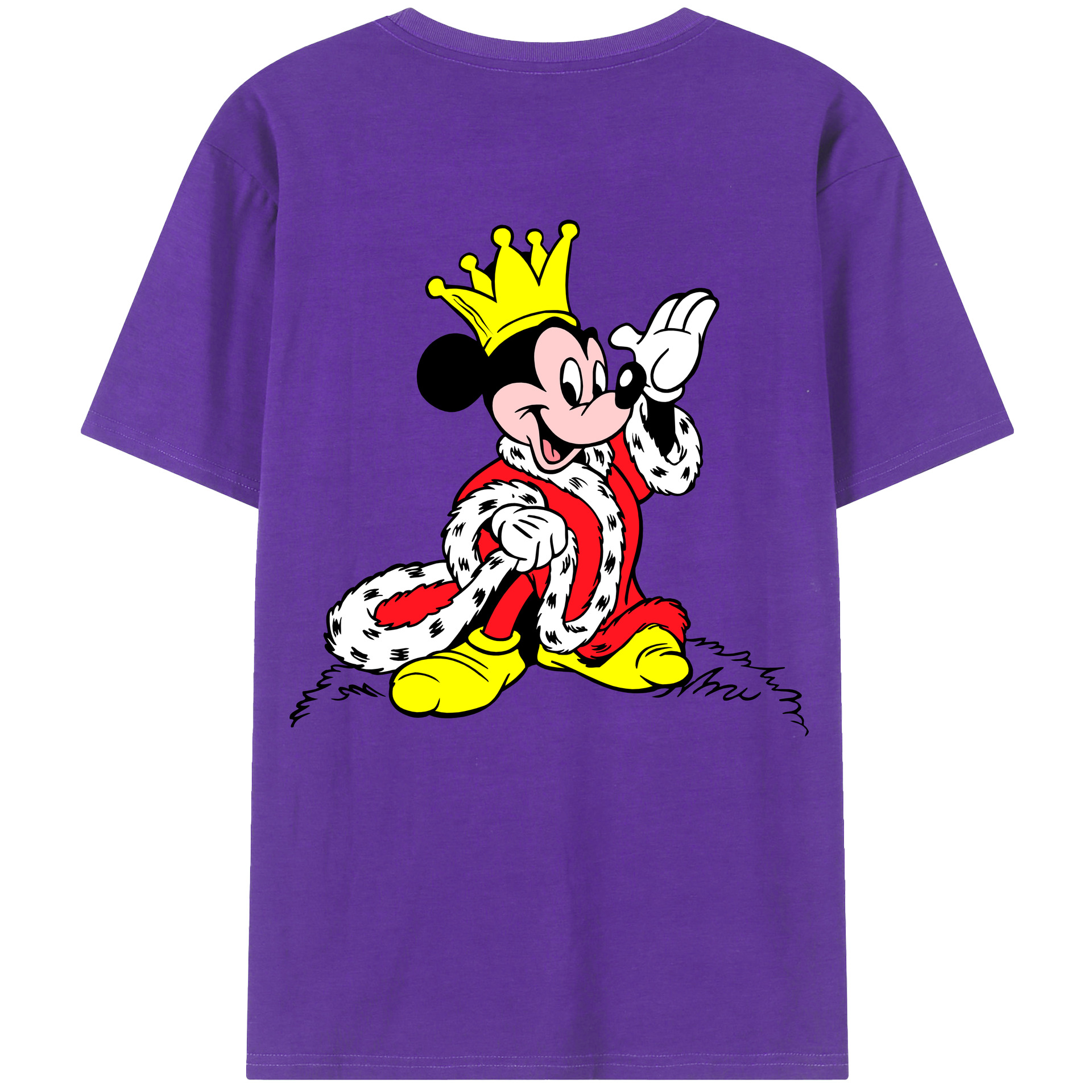 （画像用） ミッキーマウス Mickey Mouse 綿100％半袖Tシャツ（背面プリント）