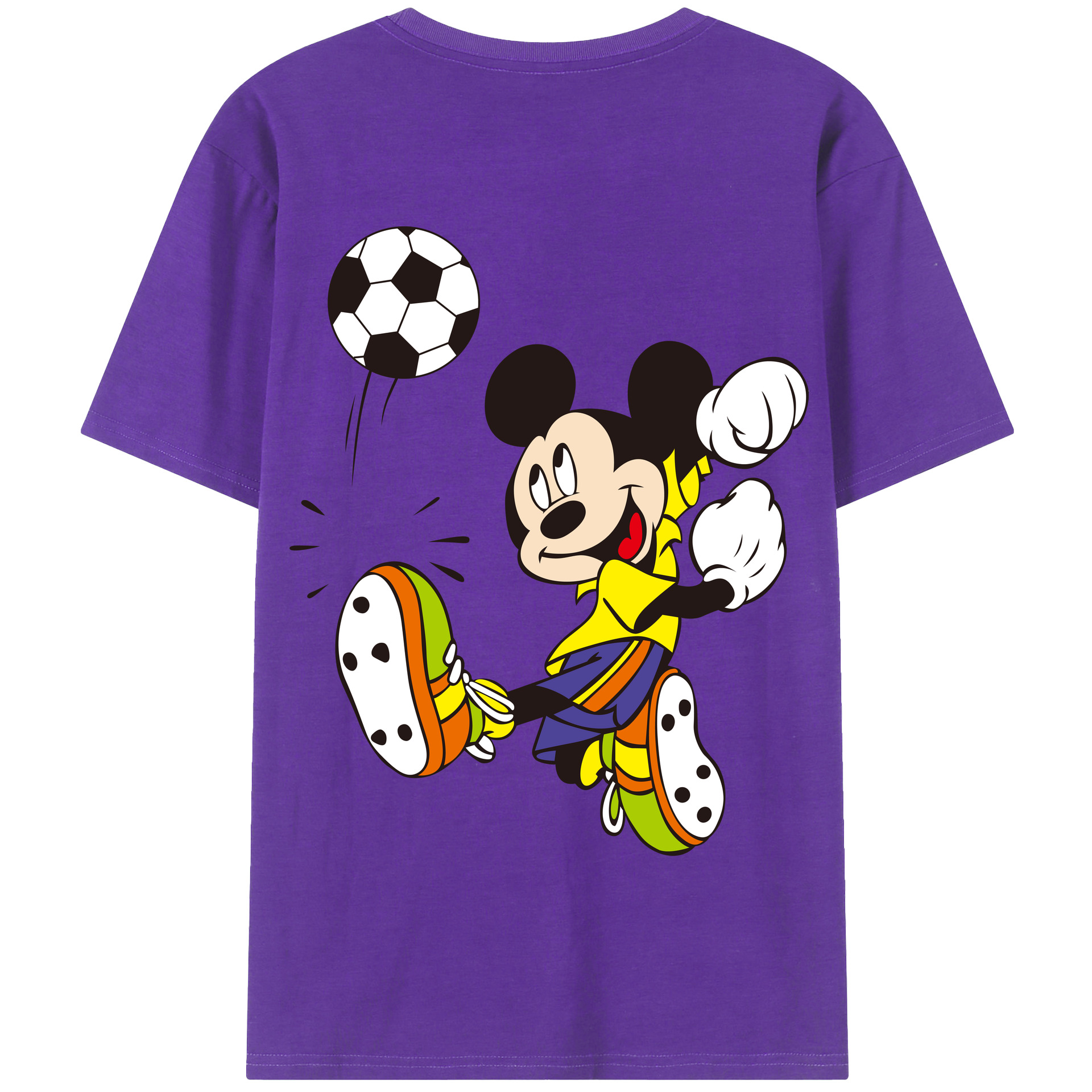 （画像用） ミッキーマウス Mickey Mouse 綿100％半袖Tシャツ（背面プリント）